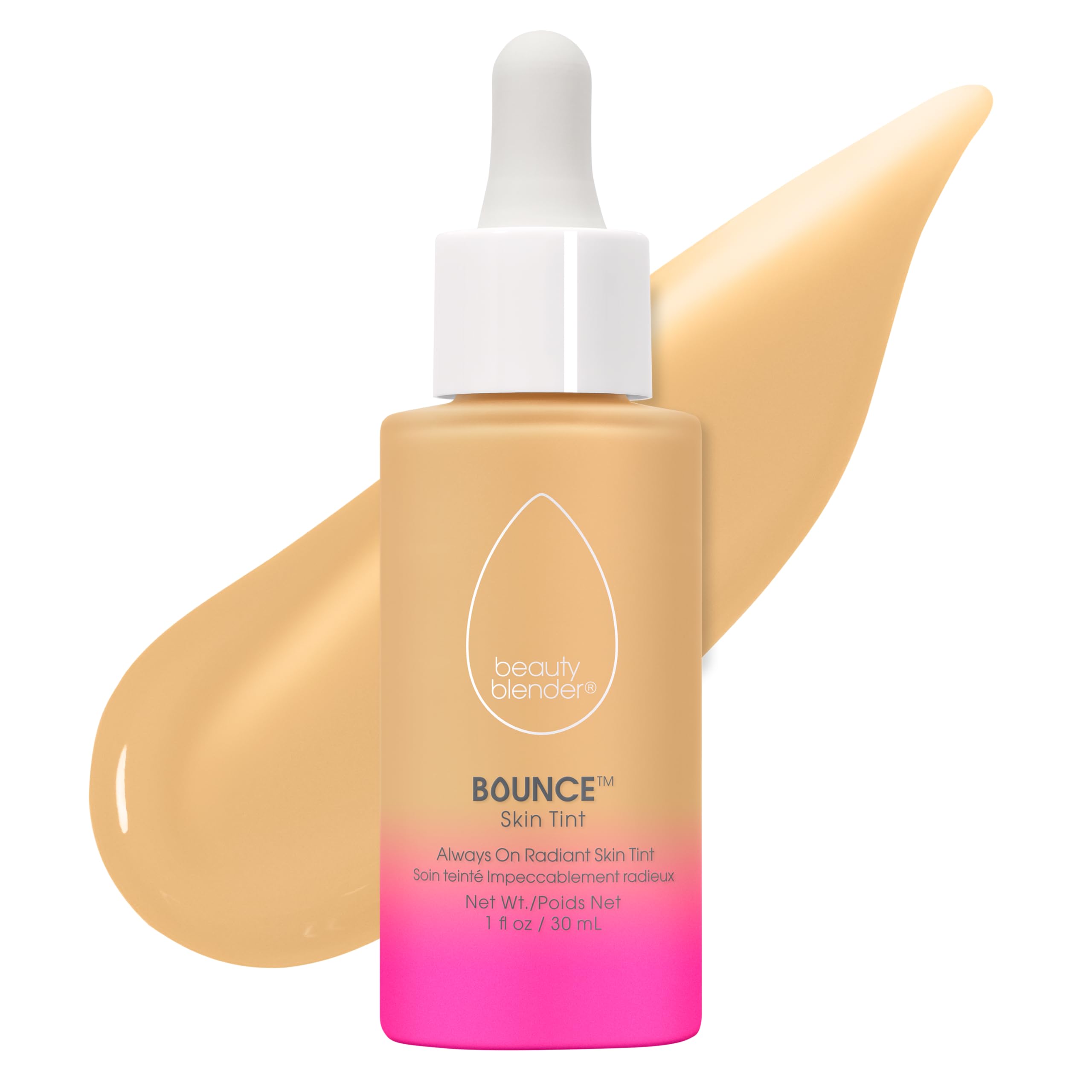 Beautyblender 12-Hour Always on Radiant Skin Tint, Breathable Serum Foundation Stays Put for All Day Long Wear, Infused with Hyaluronic Acid & Niacinamide, Medium 1