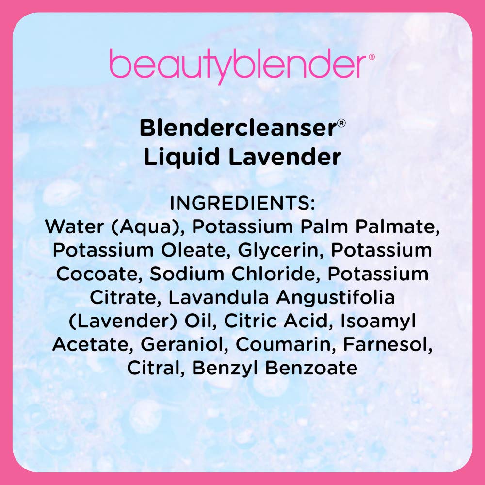Beautyblender | Blendercleanser Tool Wash | Lavender Purifying Liquid Soap | Sponge, Brush, Makeup Tool Cleanser | Lavender-Scented, Vegan, Paraben & Sulfate-Free, 3 oz | Package May Vary