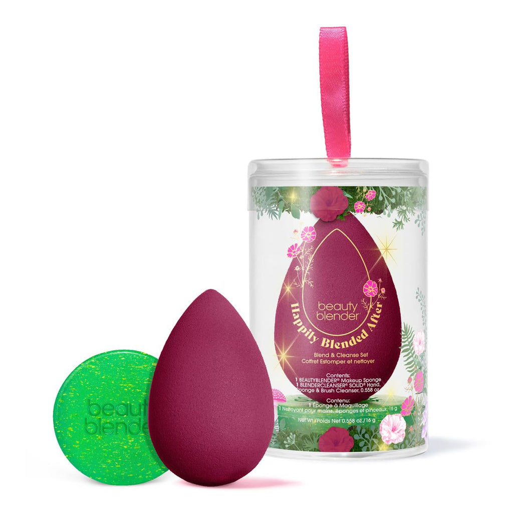 Beautyblender® | Blending Queen Blend and Cleanse Set, Sapphire sponge and Speckled Violet Cleanser