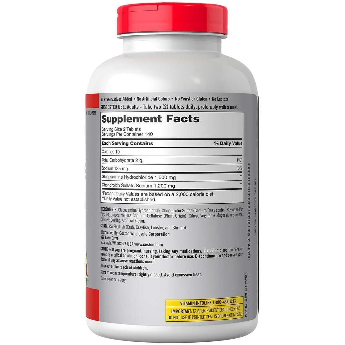 Kirkland Signature Glucosamine & Chondroitin, 280 Tablets