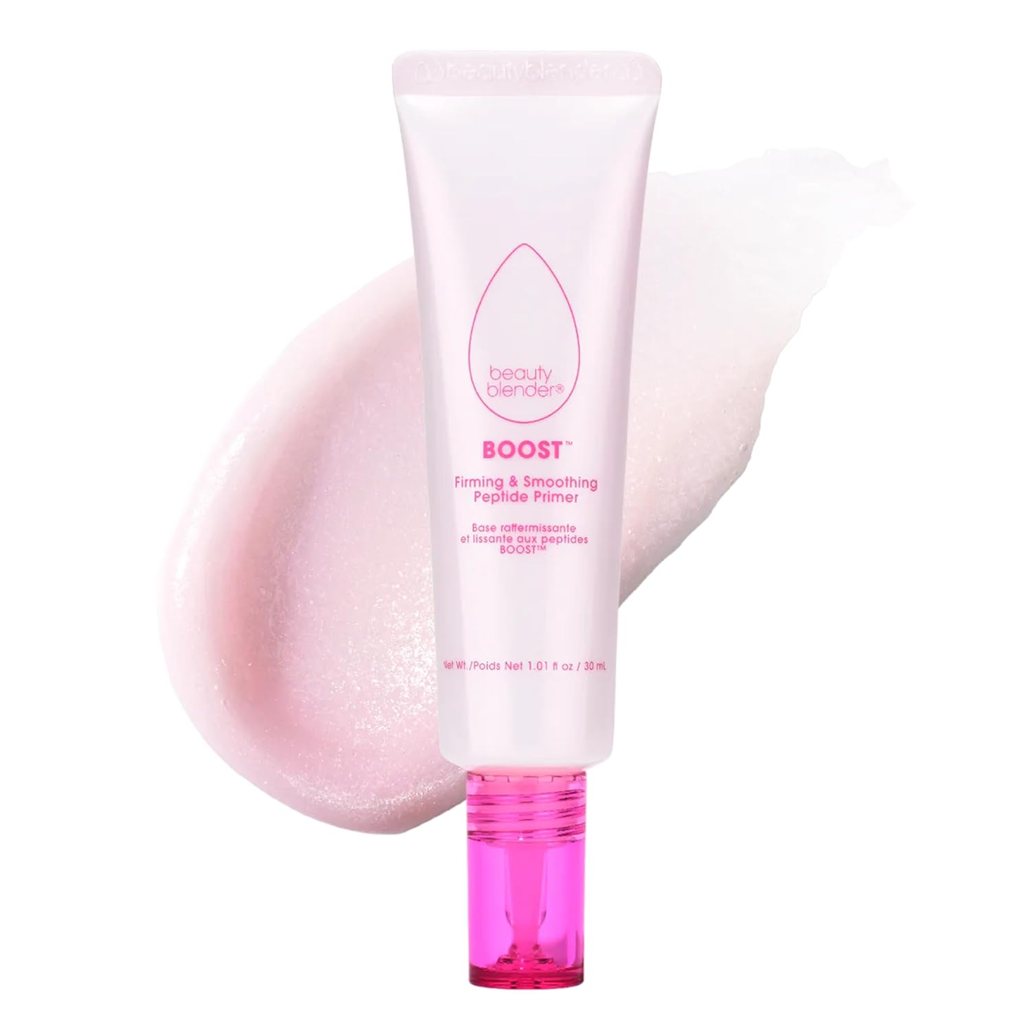 Beautyblender Boost 18-hour Firming & Smoothing Peptide + Ceramide Primer, Skincare Benefits with Powerful Long Lasting Makeup Properties, Cool Gripping Makeup Base Prep
