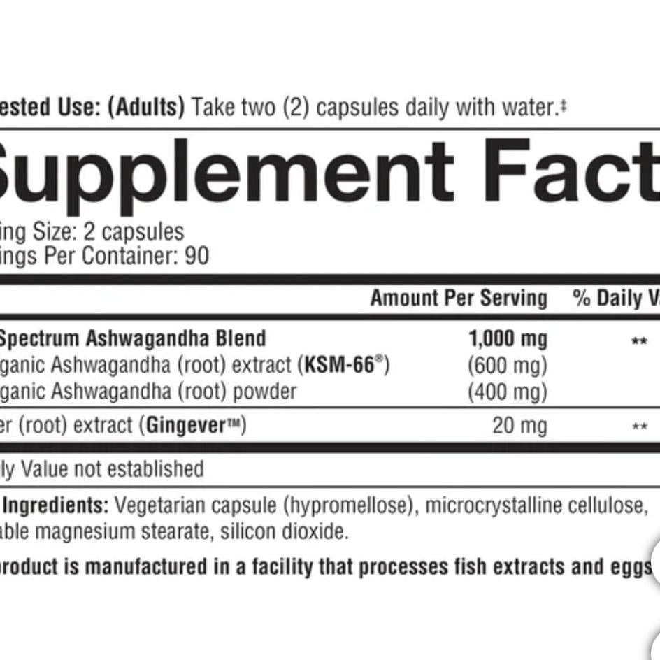Youtheory Ashwagandha 1000mg with KSM-66 - Helps Support a Healthy Stress Response,180 Capsules (Pack of 1)