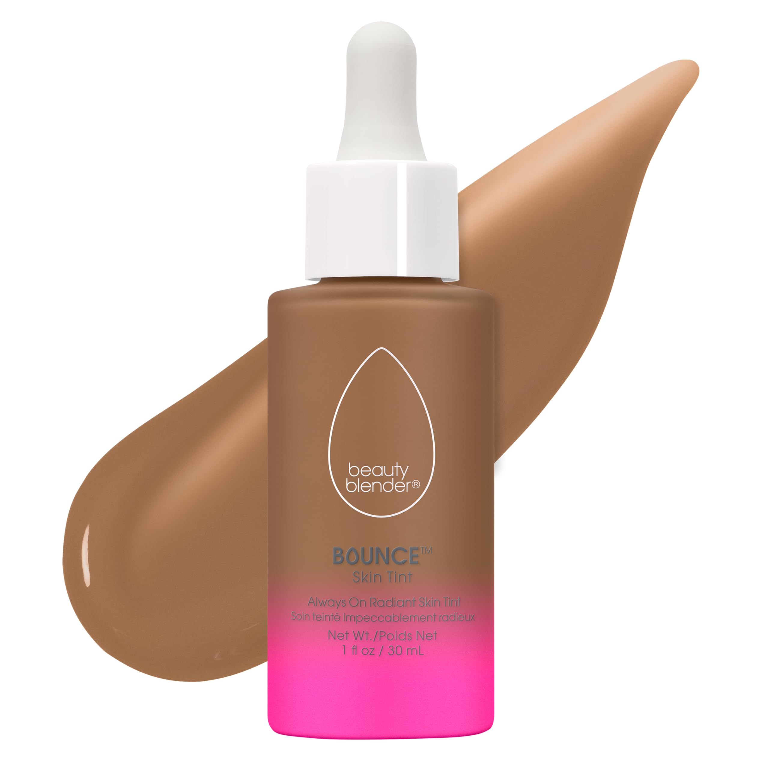 Beautyblender 12-Hour Always on Radiant Skin Tint, Breathable Serum Foundation Stays Put for All Day Long Wear, Infused with Hyaluronic Acid & Niacinamide, Medium 1