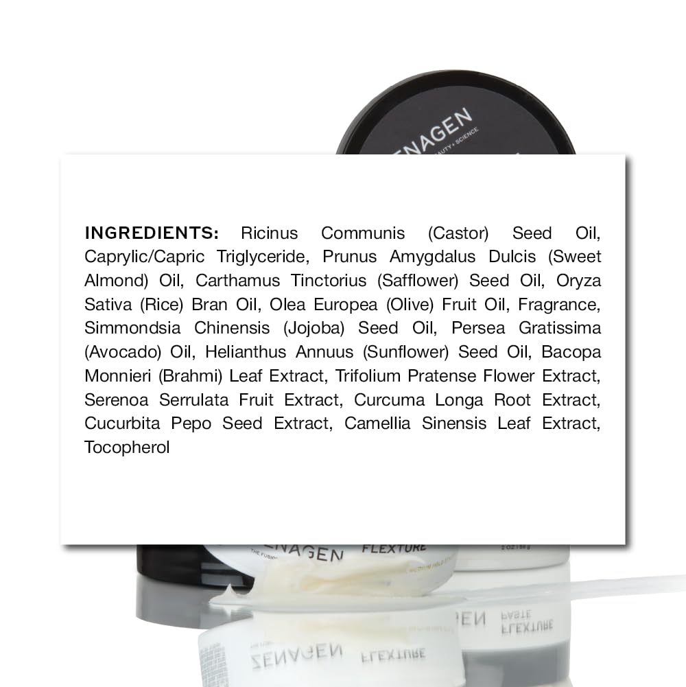 ZENAGEN Flexture Paste | Matte Finish, Medium Hold Styler, Microfiber Formula with Geranium Extract + Aloe Leaf Juice, Vegan, Plant-Based, All Hair Types, 2 oz