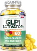 GLP-1 Support Gummies – Sugar-Free Appetite & Craving Control with Berberine, Cinnamon, Turmeric, Garcinia & Raspberry Ketones – Digestion, De-Bloating, Carb Blocker, Vegan, Keto