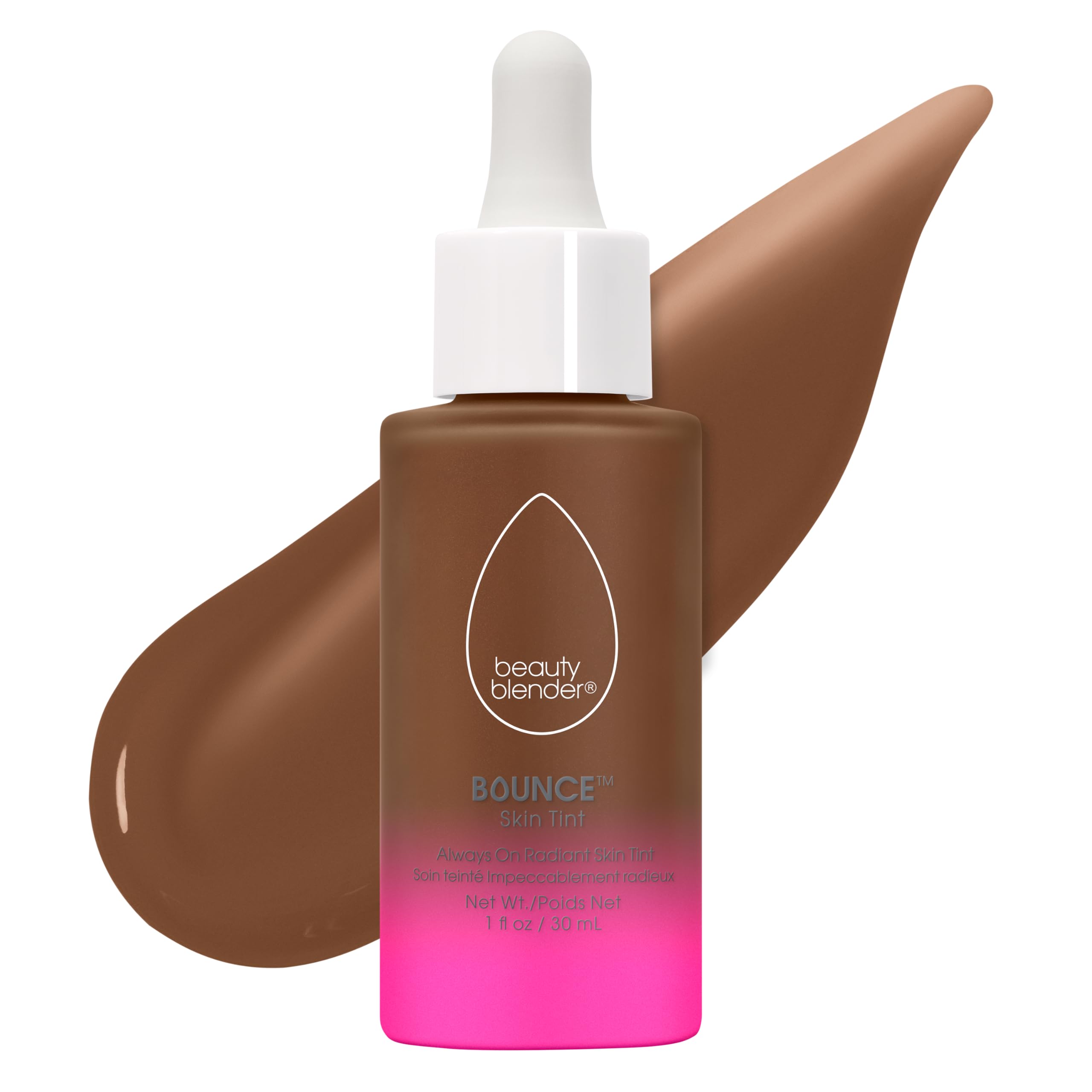 Beautyblender 12-Hour Always on Radiant Skin Tint, Breathable Serum Foundation Stays Put for All Day Long Wear, Infused with Hyaluronic Acid & Niacinamide, Medium 1