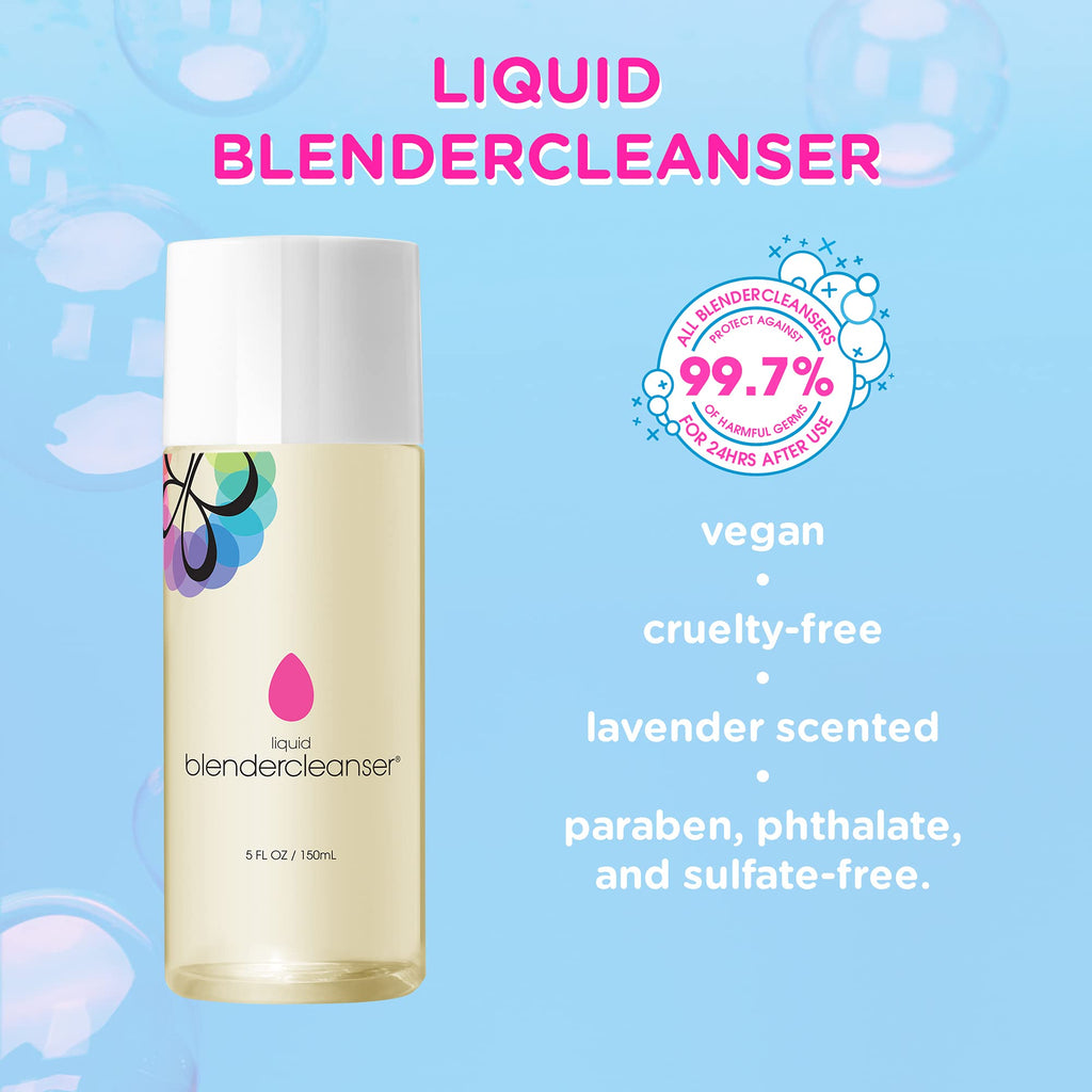 Beautyblender | Blendercleanser Tool Wash | Lavender Purifying Liquid Soap | Sponge, Brush, Makeup Tool Cleanser | Lavender-Scented, Vegan, Paraben & Sulfate-Free, 3 oz | Package May Vary