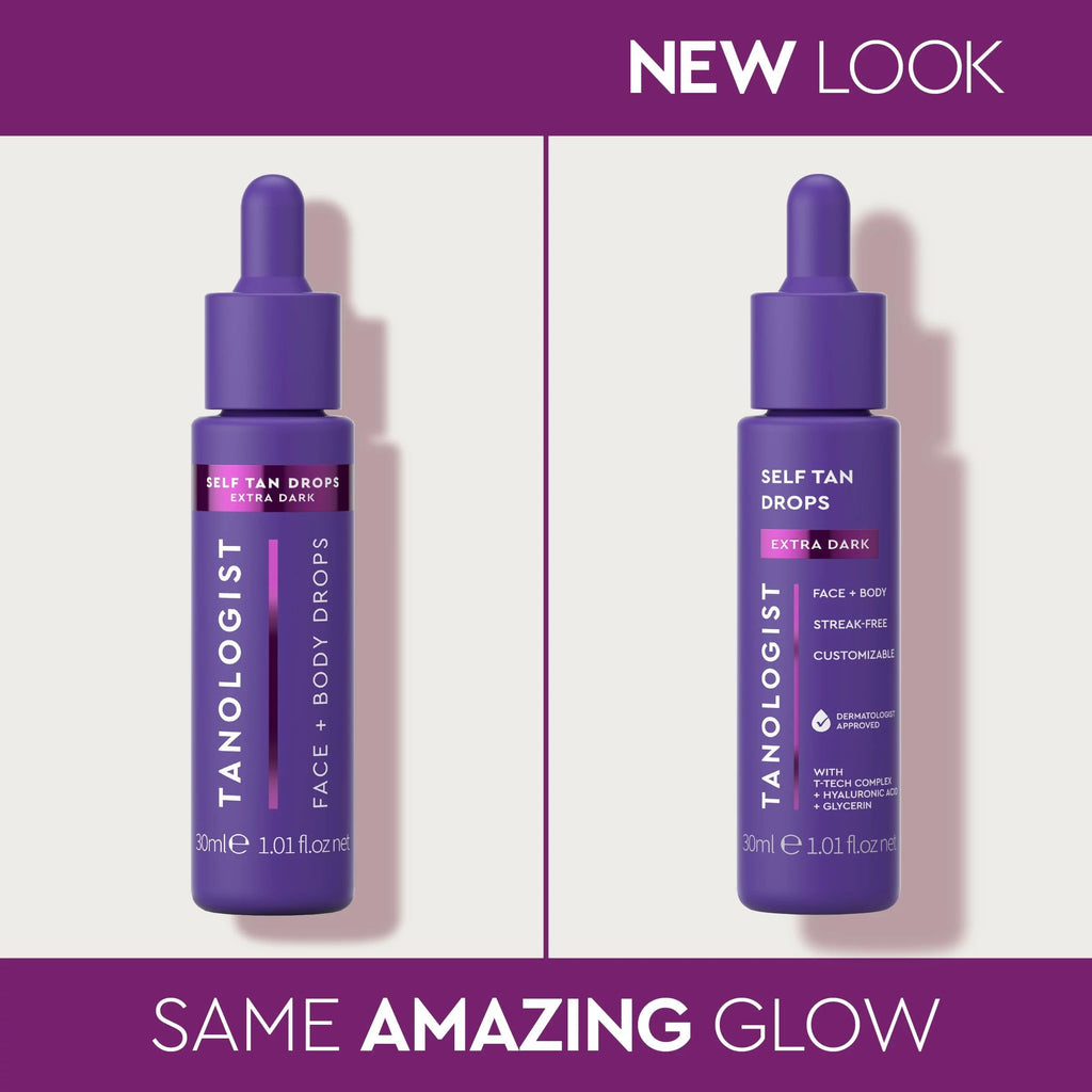 Tanologist Dark Self Tan Drops, Streak-Free Body & Face Tanning Drops, No Fake Tan Smell, For Moisturizer & Lotion, Bronzing Face Tanner, Skincare Ingredients, Vegan, 1.01 fl. oz/30 ml Bottle