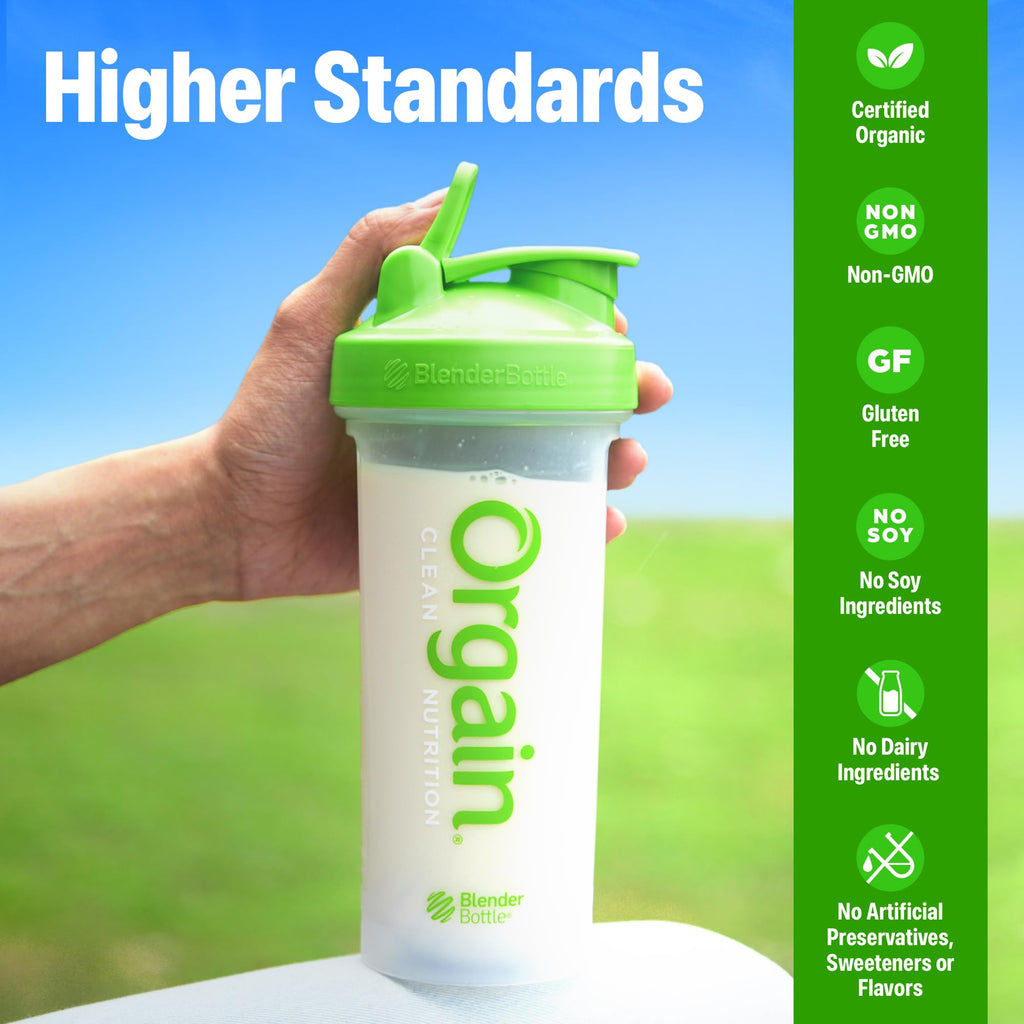 Orgain Organic Vegan Protein Powder, Vanilla Bean - 21g Plant Protein, 6g Prebiotic Fiber, No Lactose Ingredients, No Added Sugar, Non-GMO, For Shakes & Smoothies, 2.03 lb (Packaging May Vary)