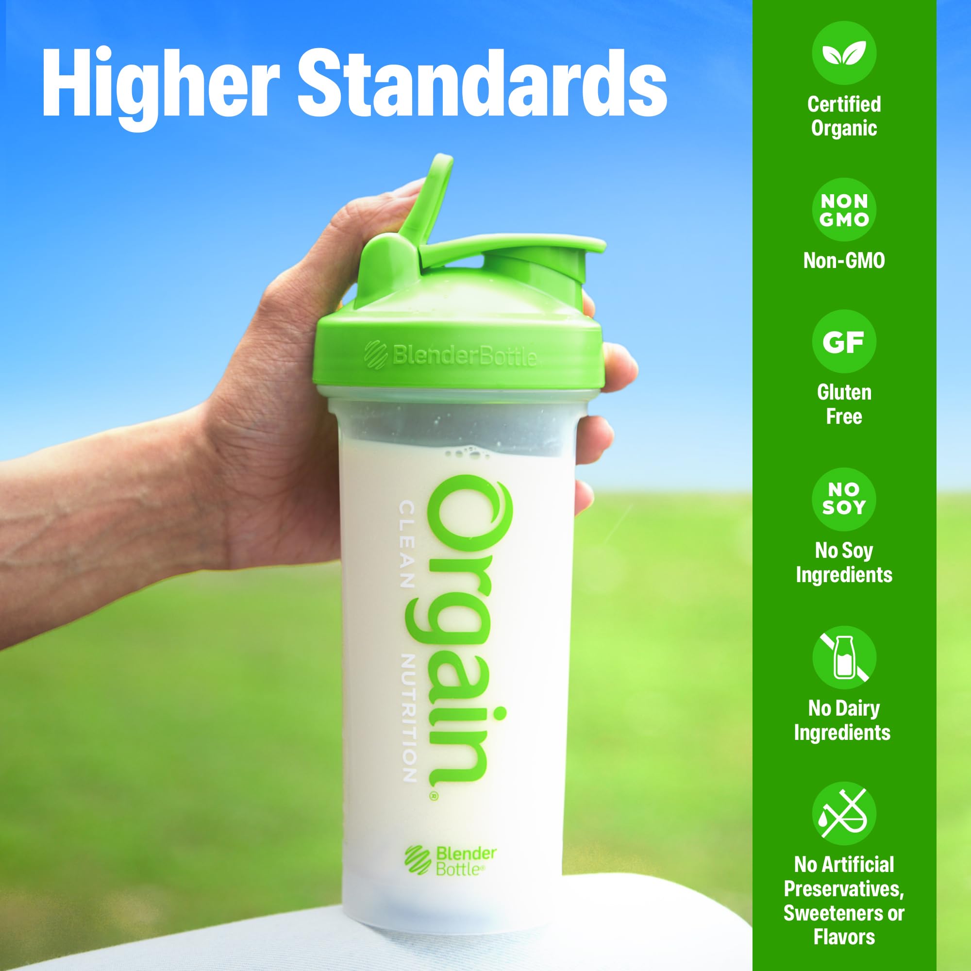 Orgain Organic Vegan Protein Powder, Vanilla Bean - 21g Plant Protein, 6g Prebiotic Fiber, No Lactose Ingredients, No Added Sugar, Non-GMO, For Shakes & Smoothies, 2.03 lb (Packaging May Vary)