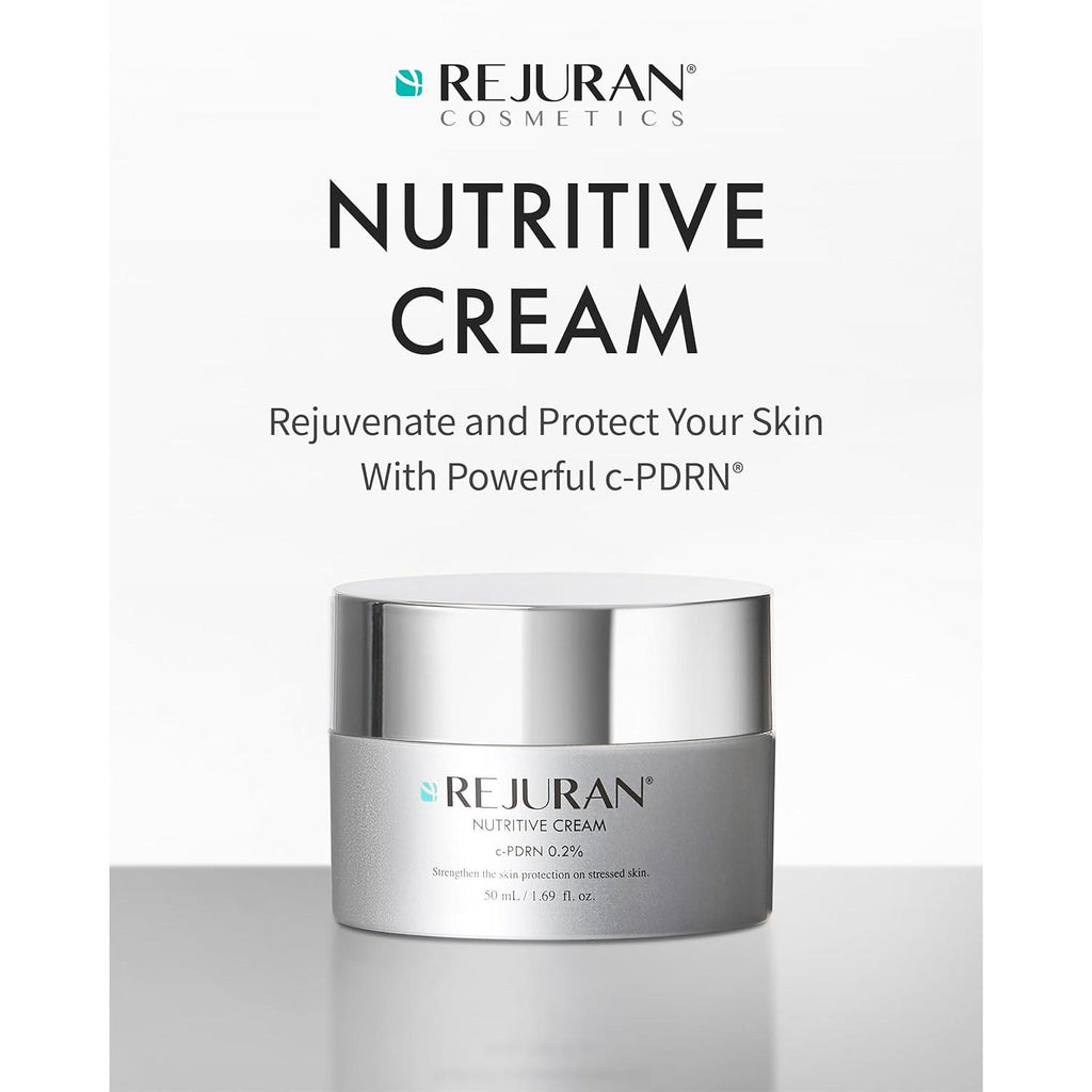 REJURAN® Turnover Skincare Duo with c-PDRN® – Salmon DNA Face Serum & Nutritive Cream for Firming, Hydration & Youthful Radiant Skin – Korean Anti-Aging Ampoule & Moisturizer Set (1.69 fl oz Each)