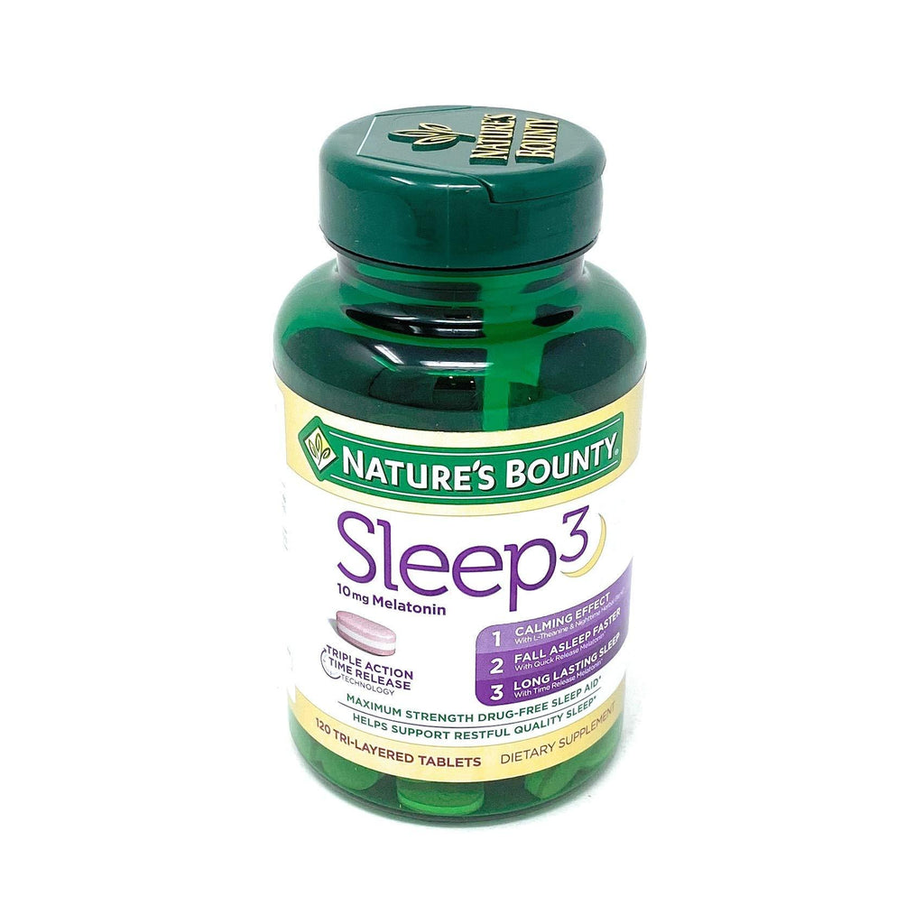 Nature's Bounty Sleep3 10mg. Melatonin, 120 Tablets