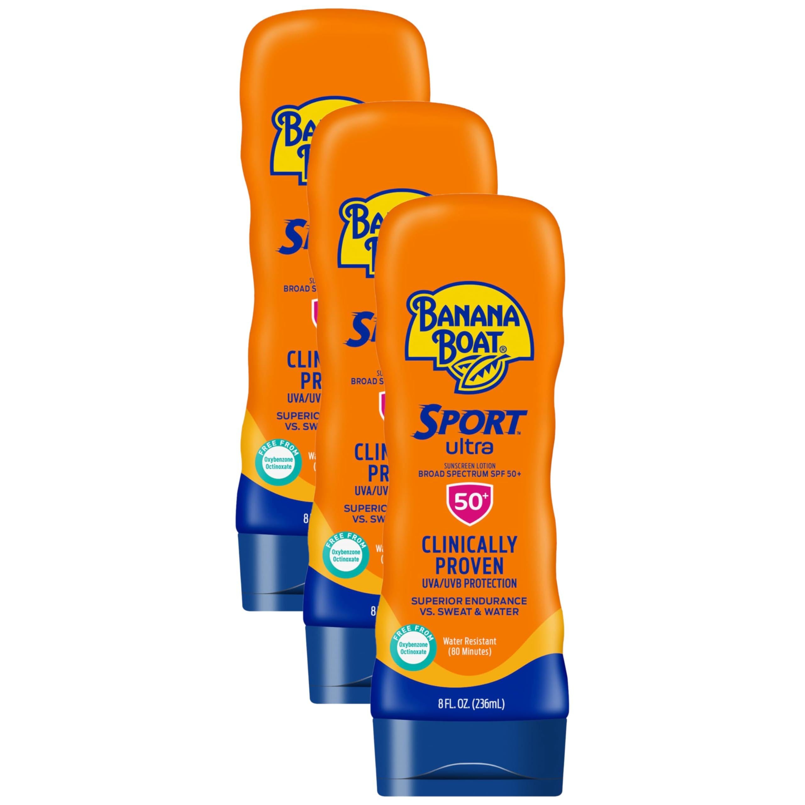 Banana Boat Sport Ultra SPF 50 Sunscreen Lotion, 8oz | Banana Boat Sunscreen SPF 50 Lotion, Oxybenzone Free, Sunblock, Water Resistant, 8oz
