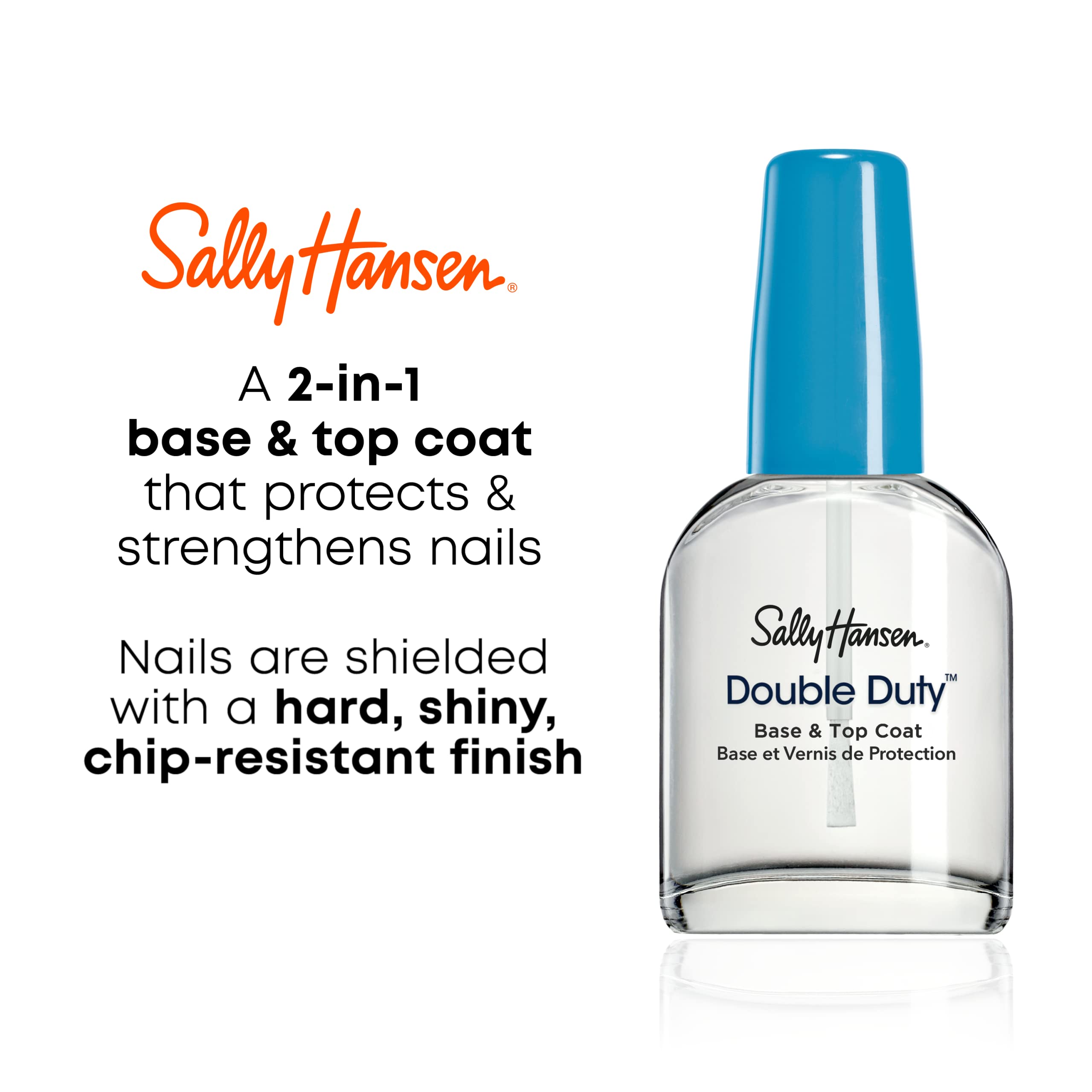 Sally Hansen Insta-Dri®, Clear Top Coat, Quick Dry, Long Lasting, Streak-Free Shine, Clear Nail Polish