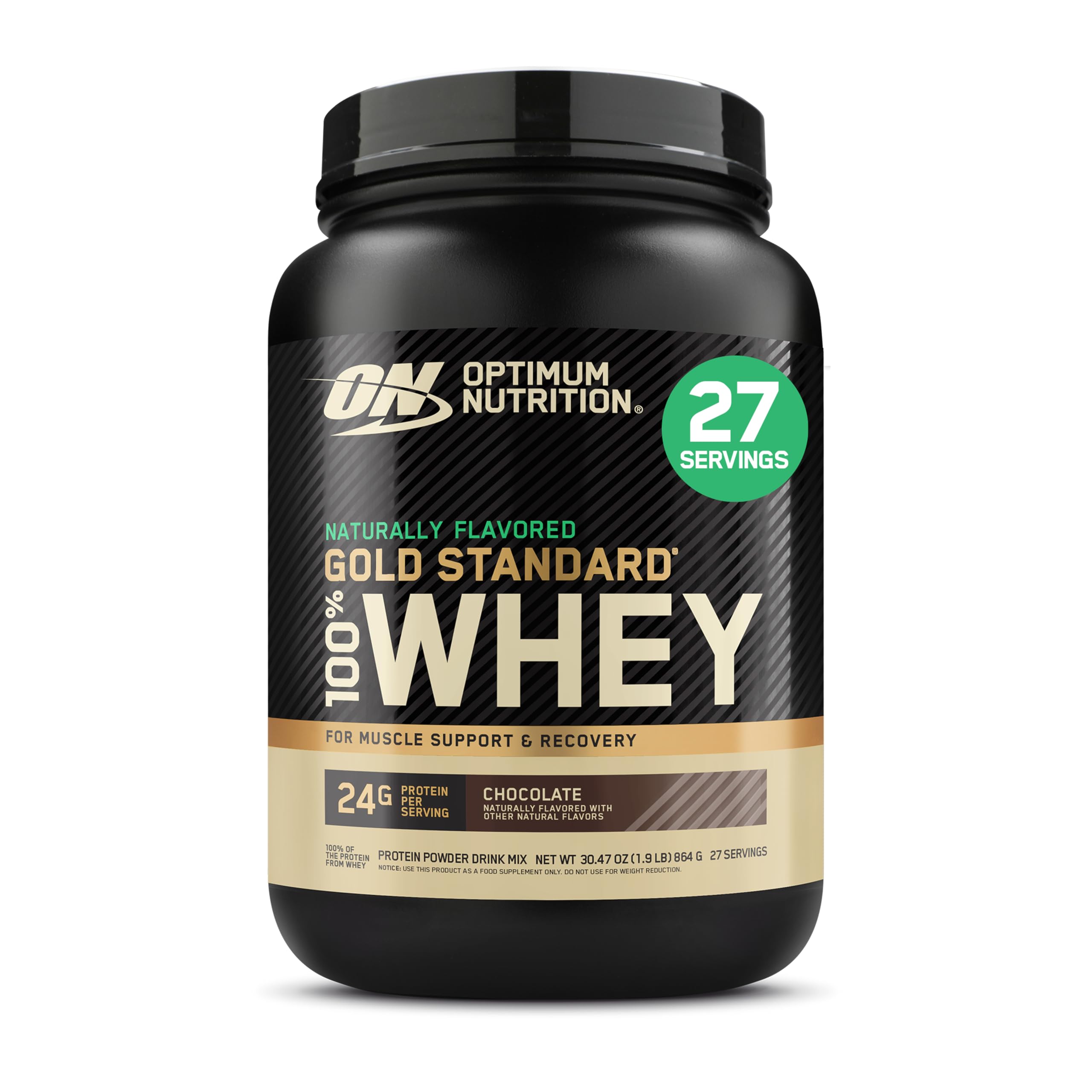 Optimum Nutrition Gold Standard 100% Whey Protein Powder, Vanilla Ice Cream, 2 Pound (Packaging May Vary)