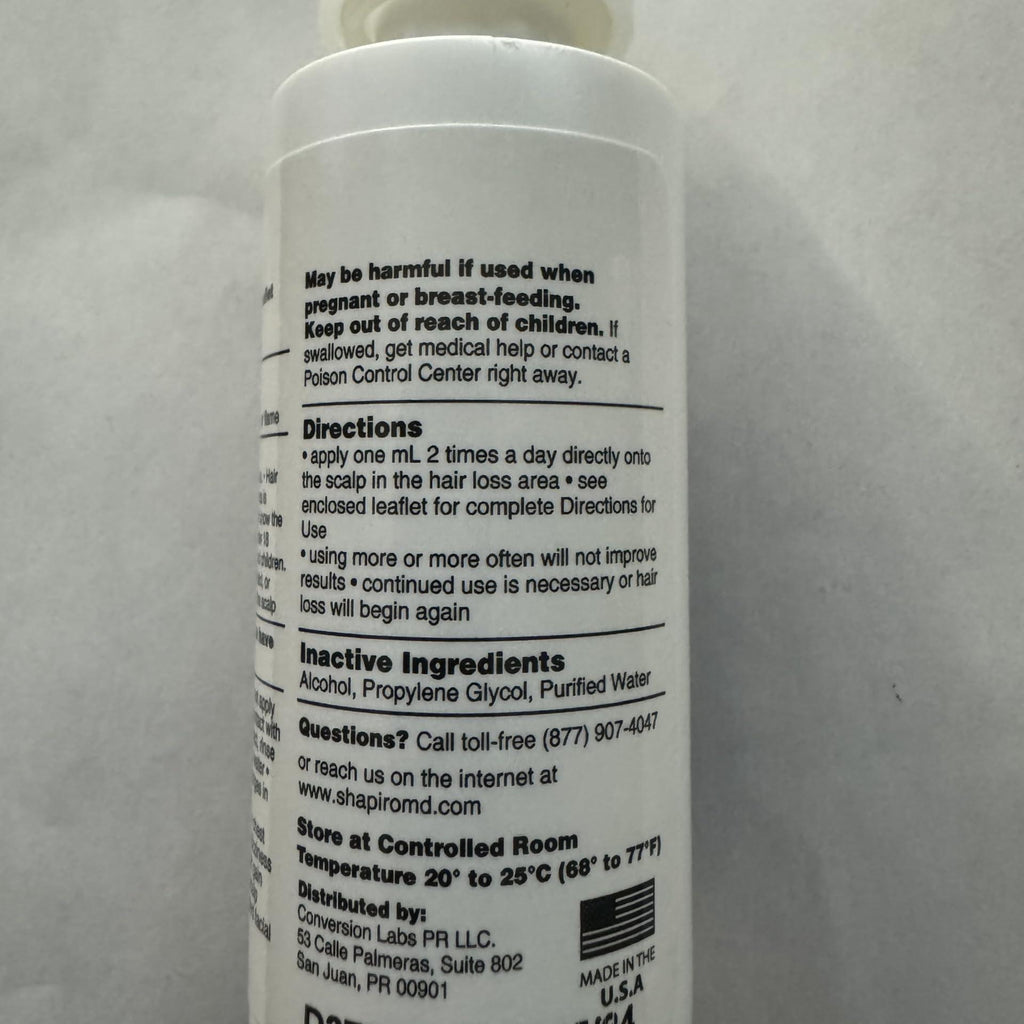 Shapiro MD Hair Growth Experts Minoxidil 2% Topical Solution for Women, Serum Promotes Hair Regrowth by Reactivating Hair Follicles (1 Month)