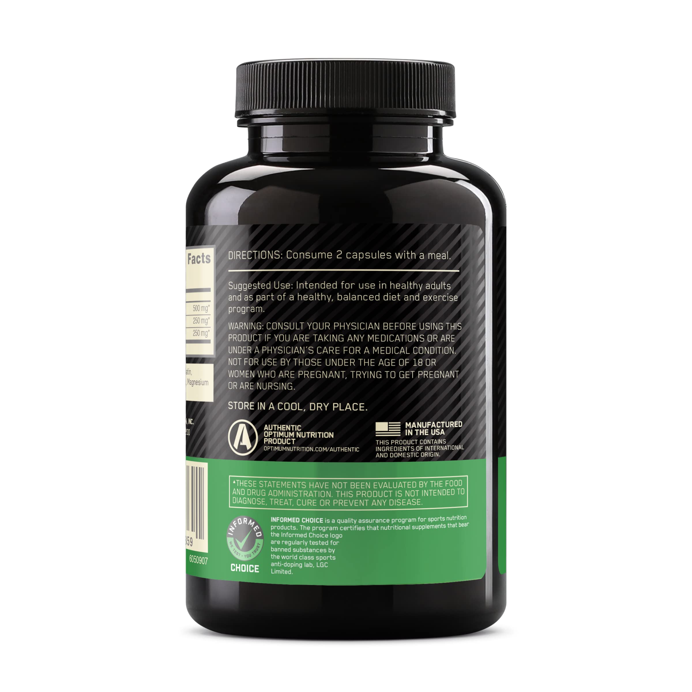 Optimum Nutrition Instantized BCAA Capsules, Keto Friendly Branched Chain Essential Amino Acids, 1000mg, 400 Count