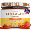 Sugar-Free Marine Collagen Gummies (90 Collagen Chews) Potent 500mg Collagen Gummy for Hair Growth, Healthier Skin & Nails, Pore Reducer & Elasticity Hydrolyzed, Gluten Free, Boosted w Shuddha Gugulu