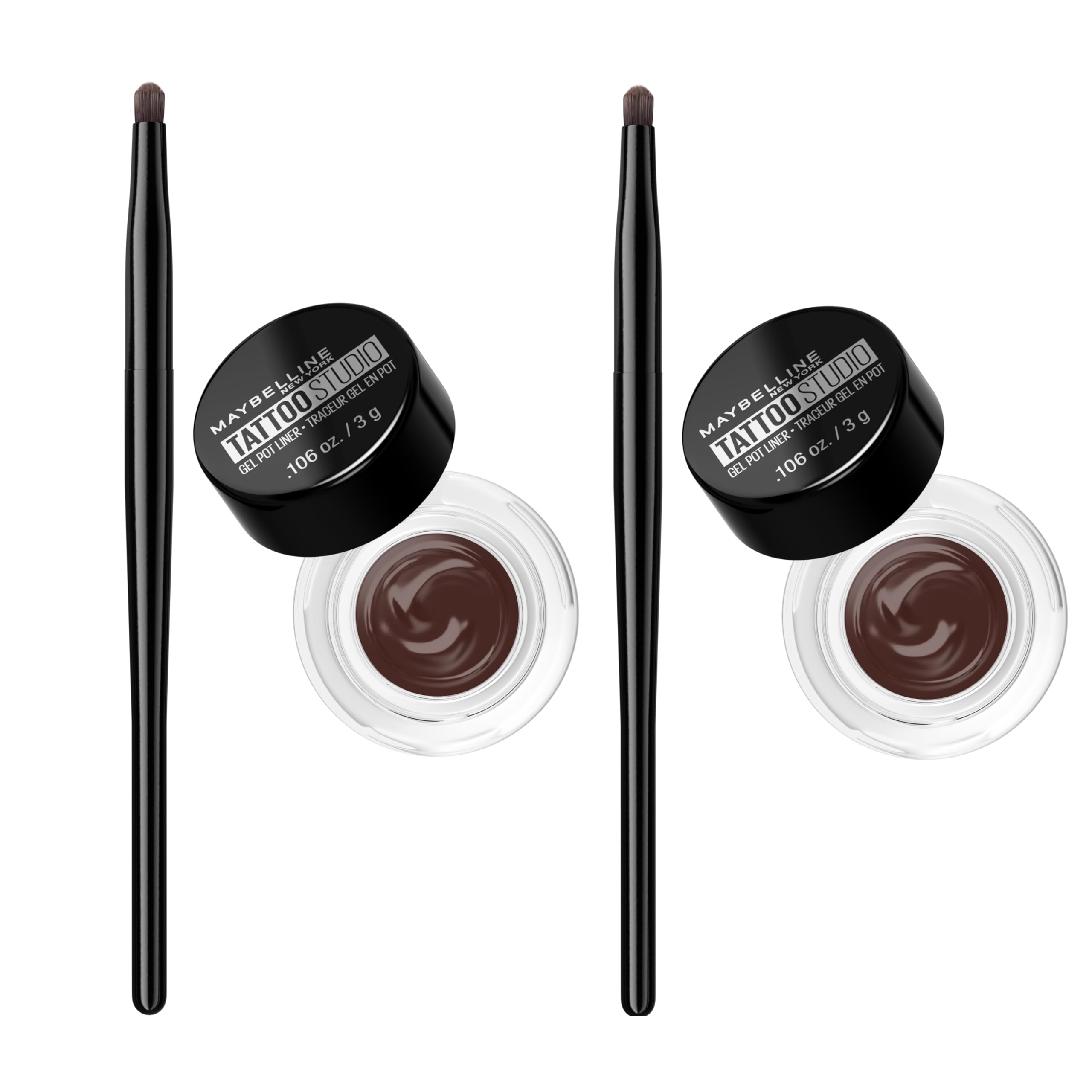 Maybelline New York Makeup Eyestudio Lasting Drama Gel Eye Liner, Blackest Black, Waterproof, 0.106 Ounce,Pack of 1