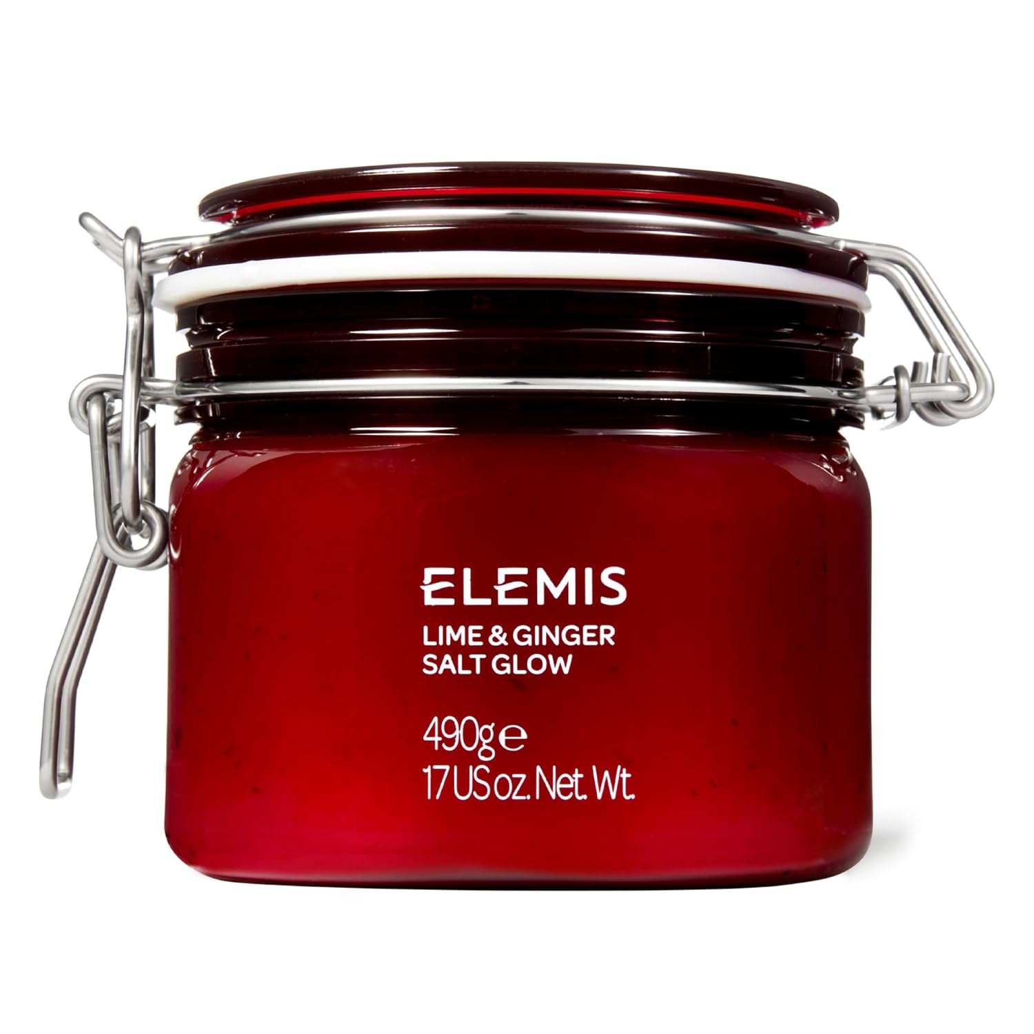ELEMIS Exotic Lime & Ginger Salt Glow 490g, Invigorating Salt Scrub To Exfoliate & Soften Skin