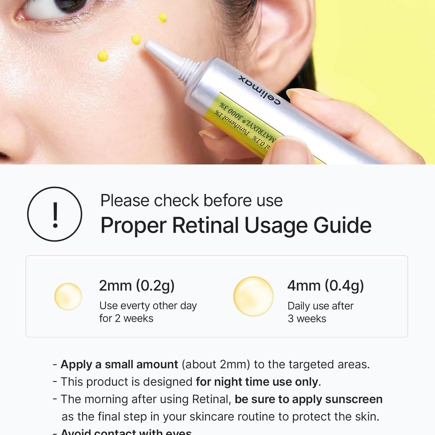 celimax The Vita A Retinal Shot Tightening Booster | 0.1% Retinal, 3% Matryxyl, High-Strength Retinoid for Anti-Aging, Pore Minimizer, Wrinkles & Fine Lines, Firmer Skin, 15ml