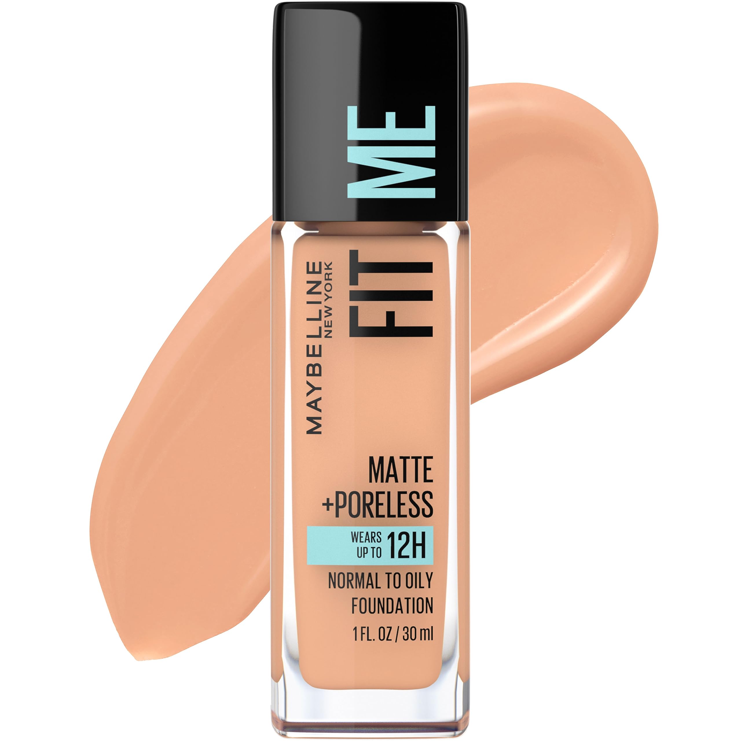 Maybelline Fit Me Matte + Poreless Liquid Oil-Free Foundation Makeup, Natural Ivory, 1 Count (Packaging May Vary)