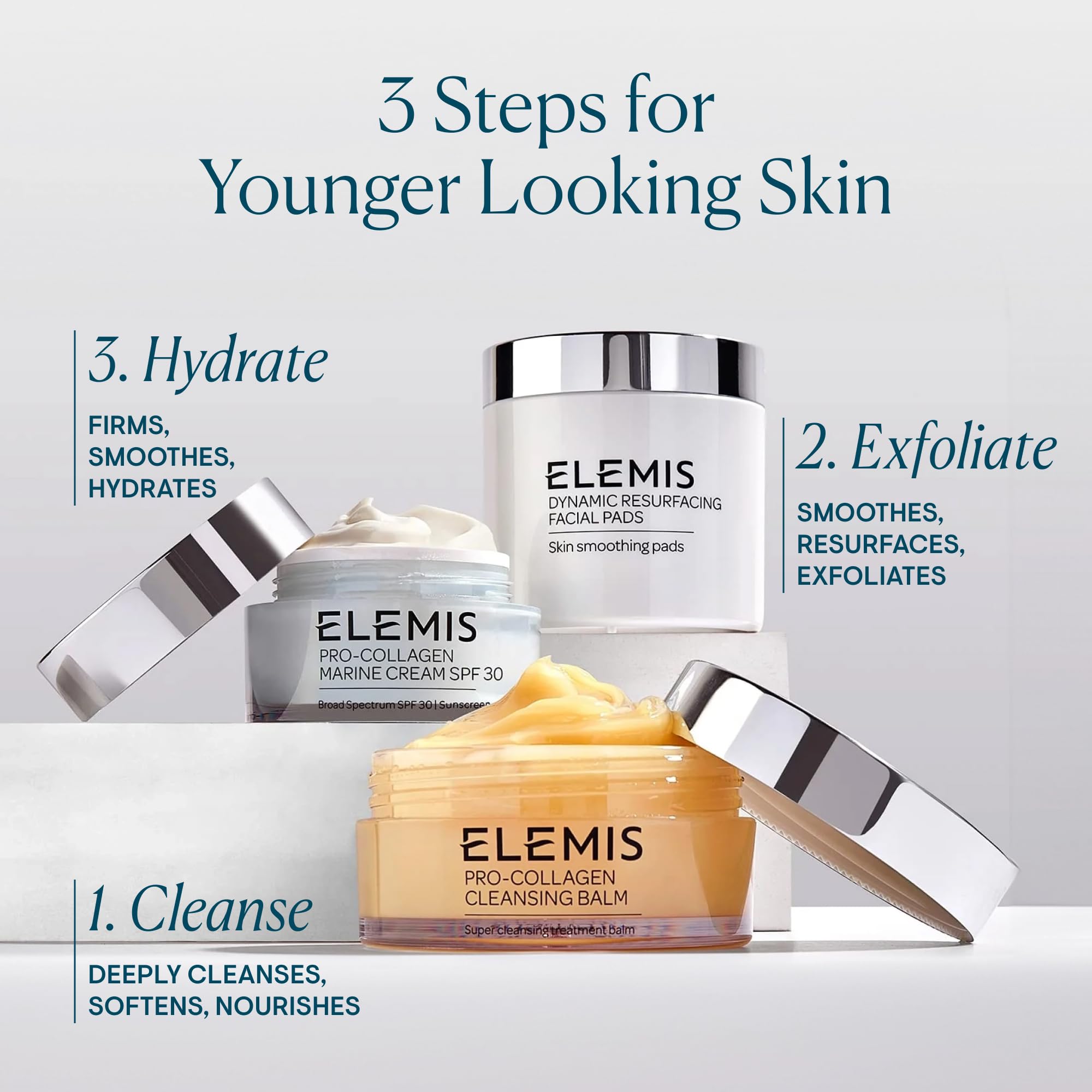 ELEMIS Dynamic Resurfacing Facial Pads, Gentle Textured Treatment Facial Exfoliating Pads