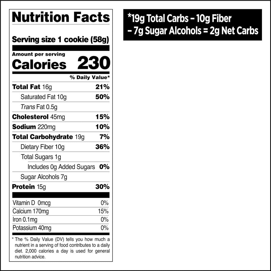 Quest Nutrition Chocolate Chip Protein Cookie, 15g Protein, 1g Sugar, 2g Net Carbs, Keto Friendly, High Protein, Low Carb; 12 Count