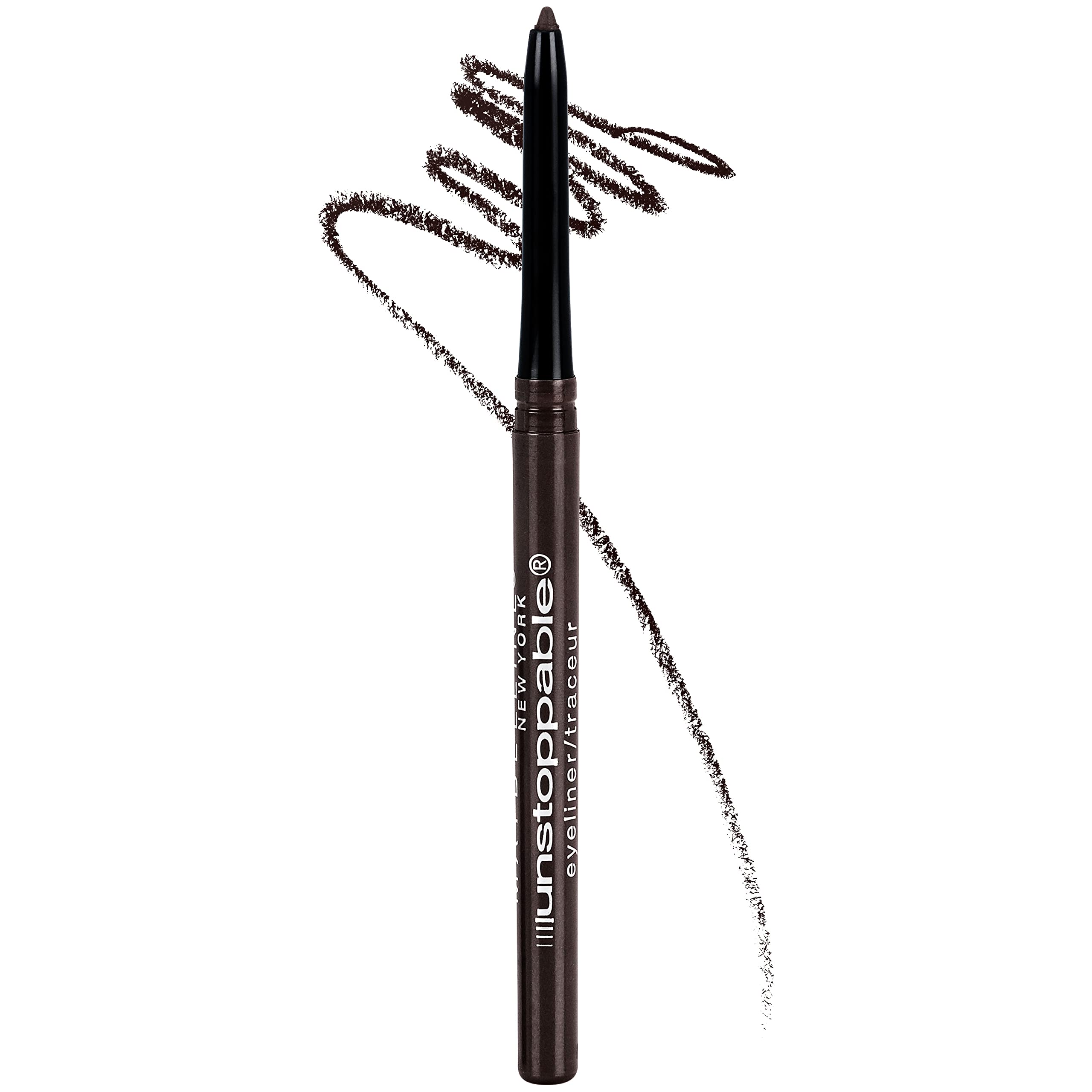 Maybelline Unstoppable Waterproof Mechanical Black Eyeliner Pencil, Easy to Apply, Smooth Glide, Up to 24 Hour Wear, Onyx
