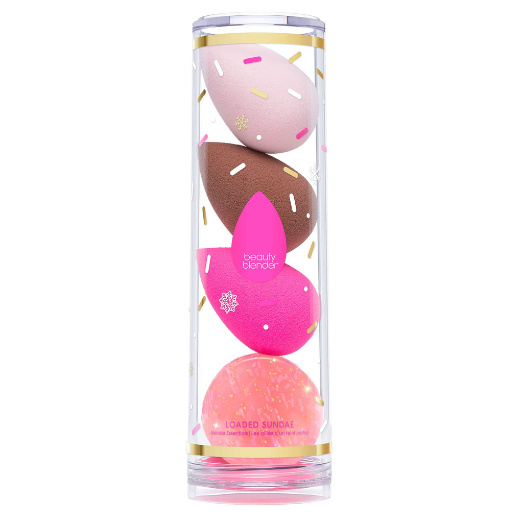 Beautyblender® | Loaded Sundae Blender Essentials - 3 Makeup Sponges for Blending Foundations, Powders & Creams, Cleanser Removes Makeup & Grime on Sponge, Cleansing Scrub Mat, Vegan & Cruelty-Free