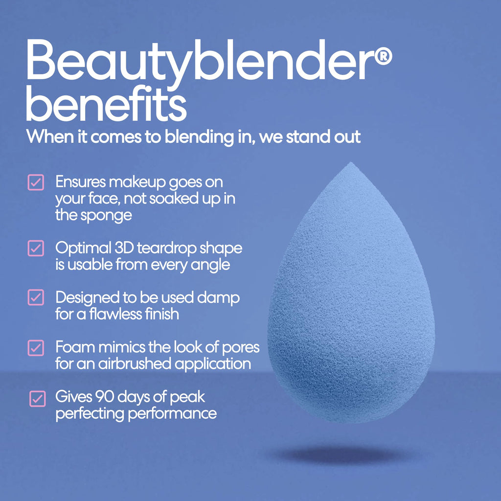 Beautyblender® | Bubble Beauty Blender Makeup Sponge, Super-Soft Foam Easily Blends Foundations, Powders & Creams, Made in USA, Reusable, Washable, Streak Free Application, Vegan, Cruelty Free
