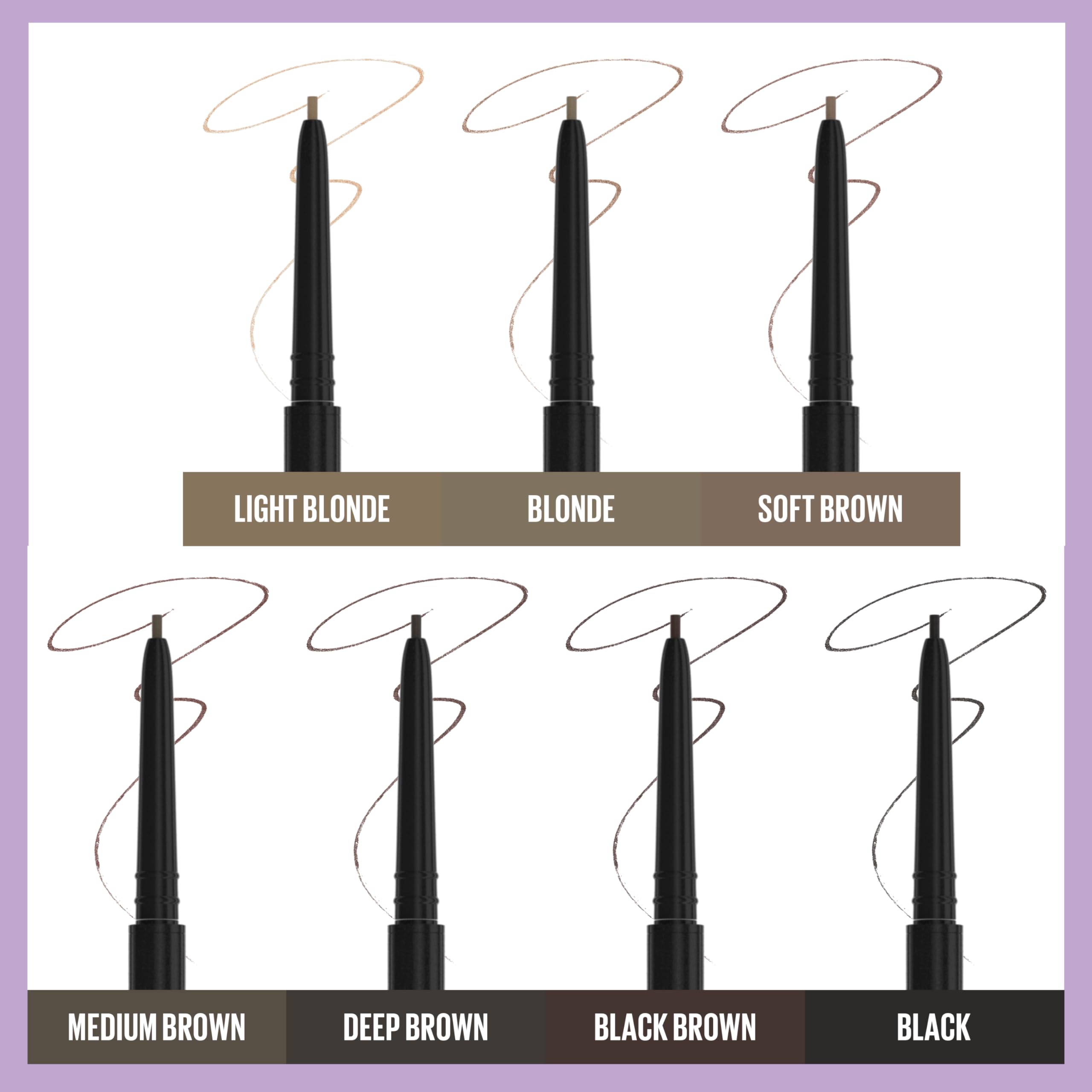 Maybelline Express Brow Ultra Slim Eyebrow Makeup, Brow Pencil with Precision Tip and Spoolie for Defined Eyebrows, Soft Brown, 1 Count