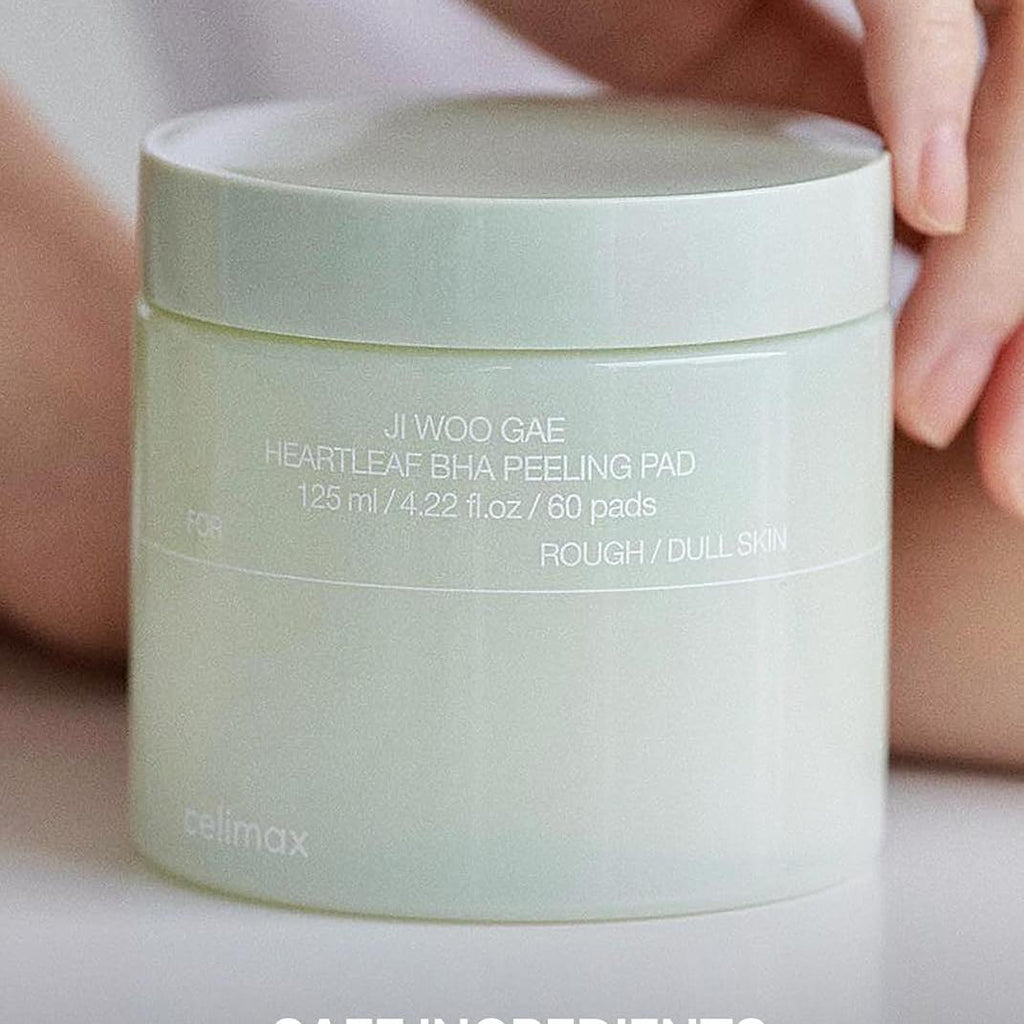 celimax Ji.Woo.Gae Heartleaf BHA Peeling Pad(60 Pads) + Dual Barrier Creamy Toner