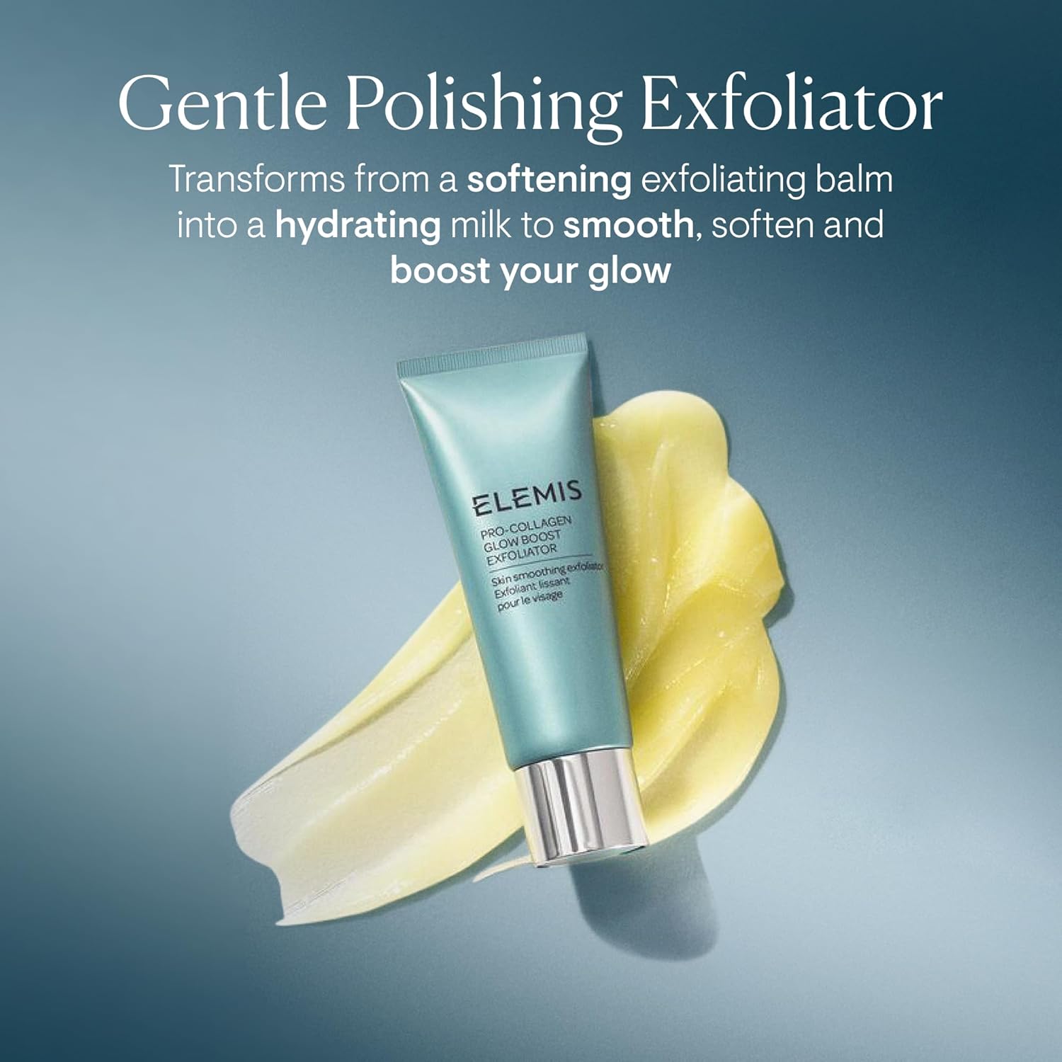 ELEMIS Pro-Collagen Glow Boost Exfoliator, Gentle Physical Facial Exfoliant Softens, and Polishes for Smooth, Glowing, Hydrated Skin, 100mL