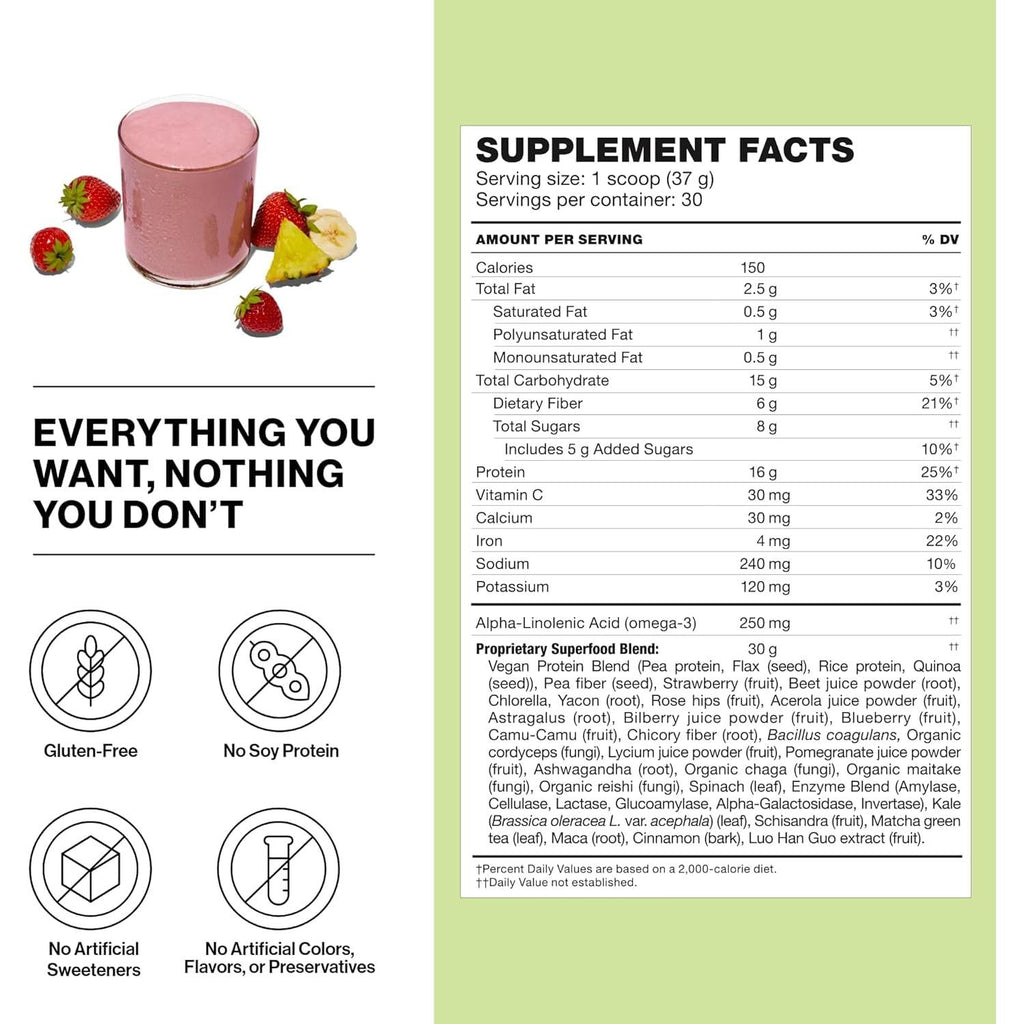 Shakeology Plant Based Protein Powder Blend – Gluten-Free Shake with Vitamins and Minerals – Helps Support Weight Loss, Lean Muscle, Gut Health – Cafe Latte, 30 Servings