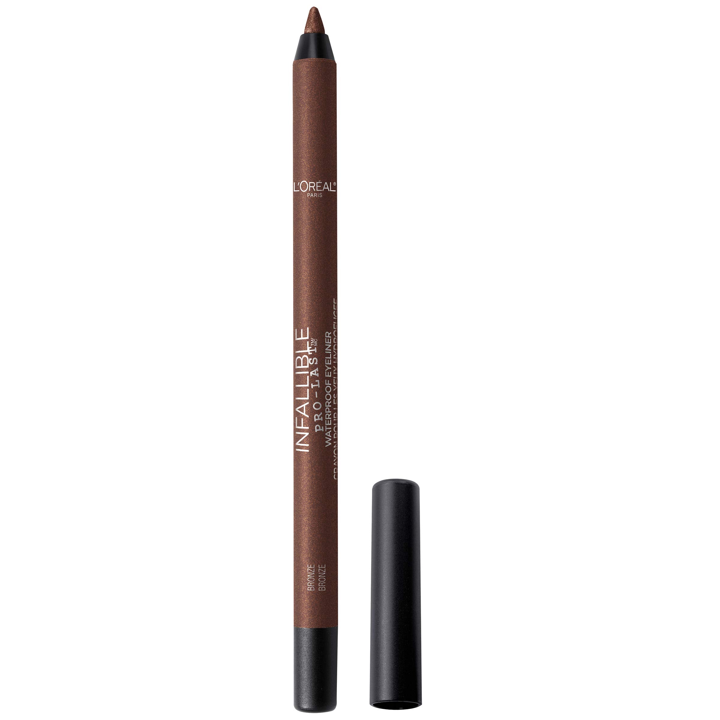 L'Oreal Paris Makeup Infallible Pro-Last Pencil Eyeliner, Waterproof and Smudge-Resistant, Glides on Easily to Create any Look, Black, 0.042 oz., 1 Count