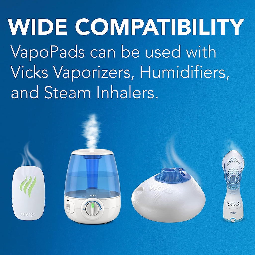 Vicks VapoPads– Soothing Menthol Vapor Pads for Vicks Humidifiers, Vaporizers, Waterless Vaporizers, and Plug-Ins, VSP-19, 6 Count (Pack of 1)