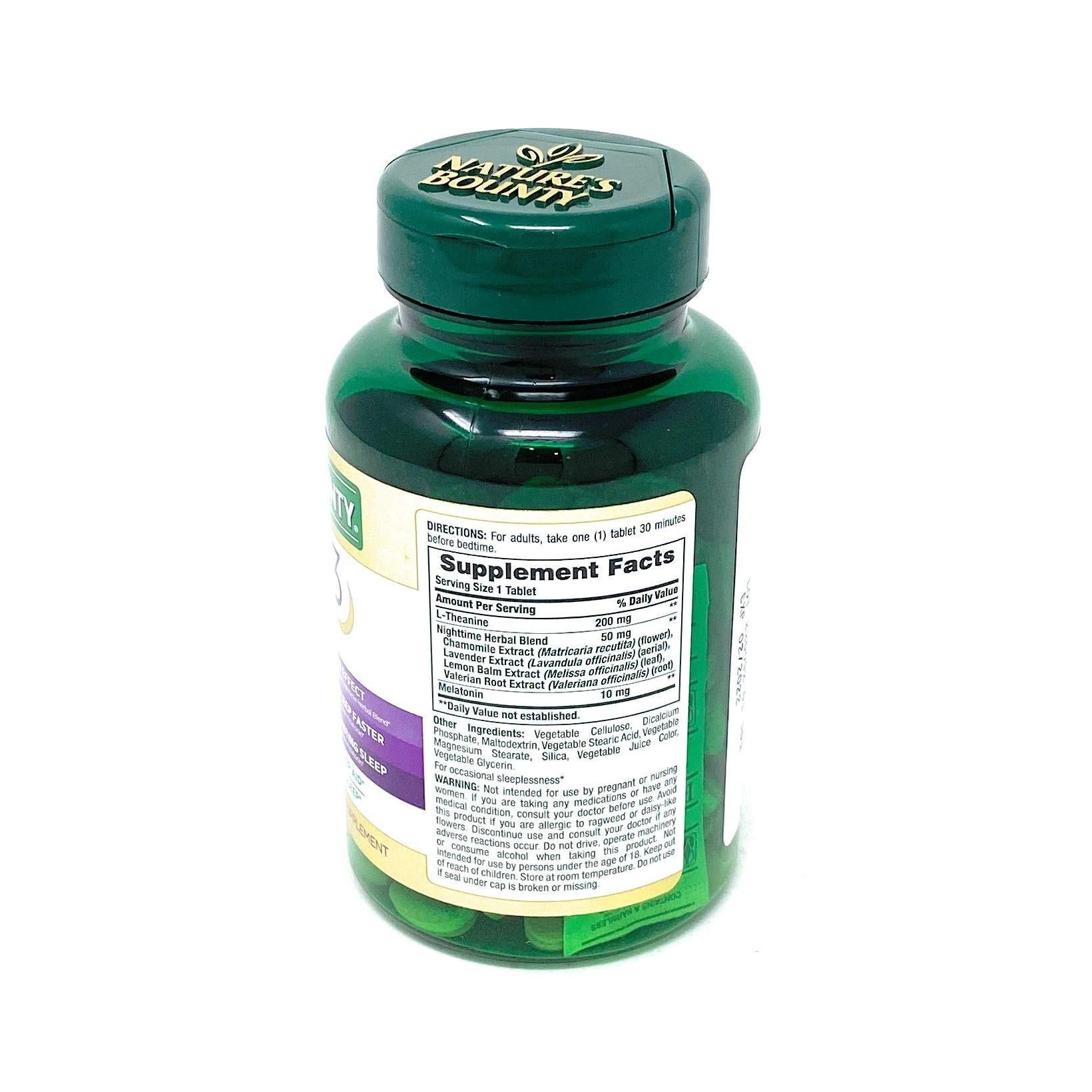 Nature's Bounty Sleep3 10mg. Melatonin, 120 Tablets