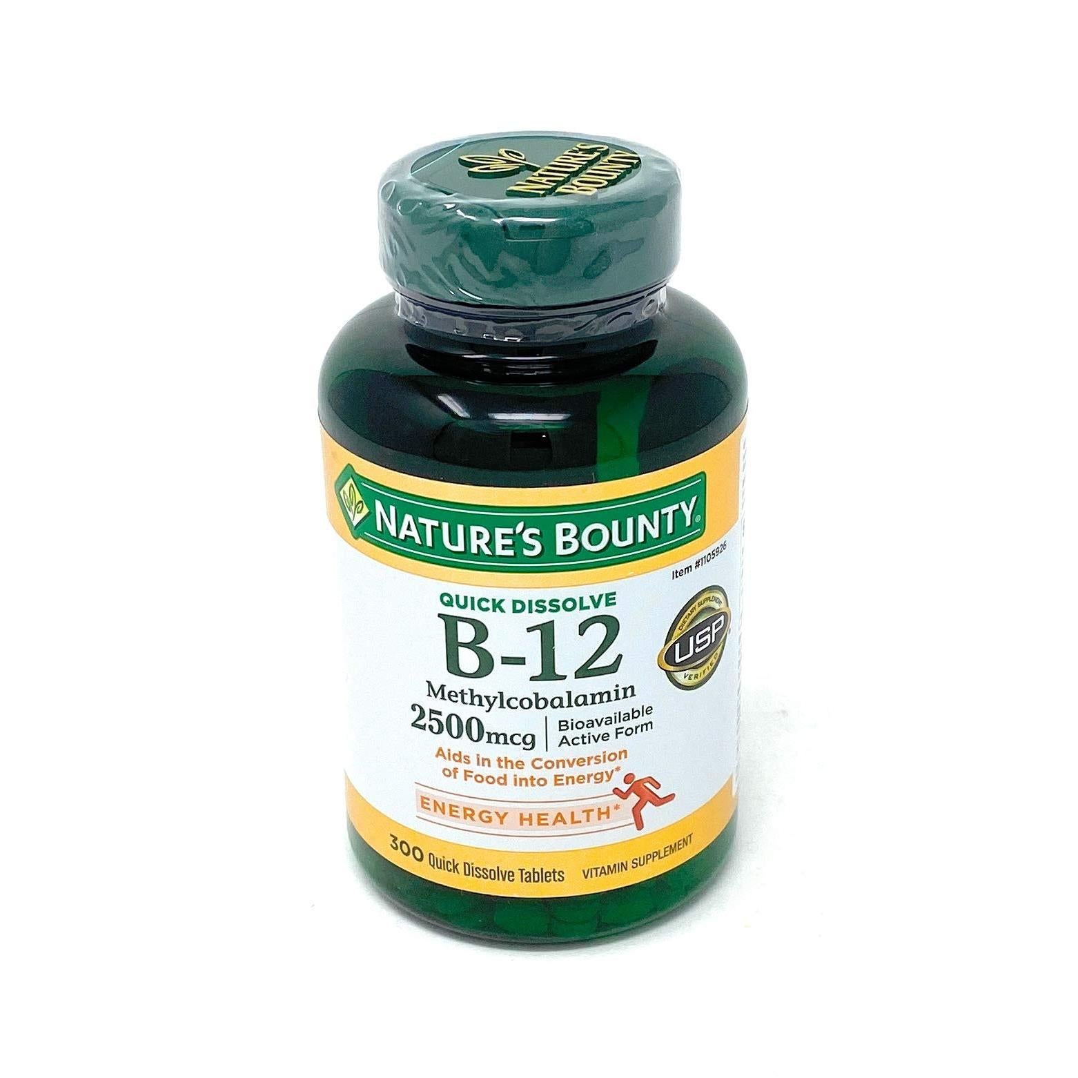 Nature's Bounty B-12 2500mcg, 300 Tabs