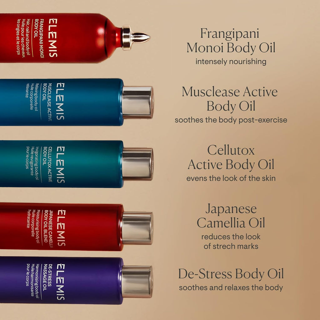 ELEMIS Frangipani Monoi Body Oil 100ml, Luxurious Nourishing Oil for Soft, Hydrated Skin & Hair