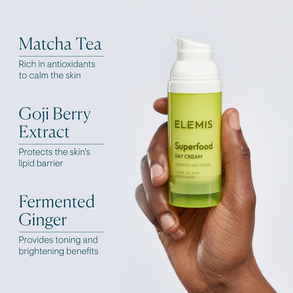 ELEMIS Superfood Day Cream | Vitamin-Rich Lightweight Prebiotic Daily Moisturizer Replenishes, Hydrates and Protects for Radiant, Healthy Skin | 50 mL
