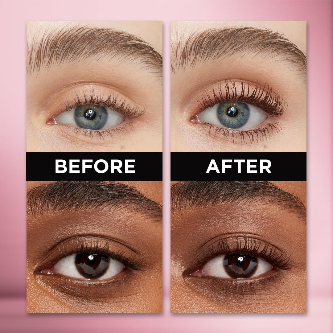 L'Oreal Paris Voluminous Makeup Lash Paradise Mascara, Voluptuous Volume, Intense Length, Feathery Soft Full Lashes, No Flaking, No Smudging, No Clumping, Blackest Black, 0.28 Fl Oz (Pack of 1)