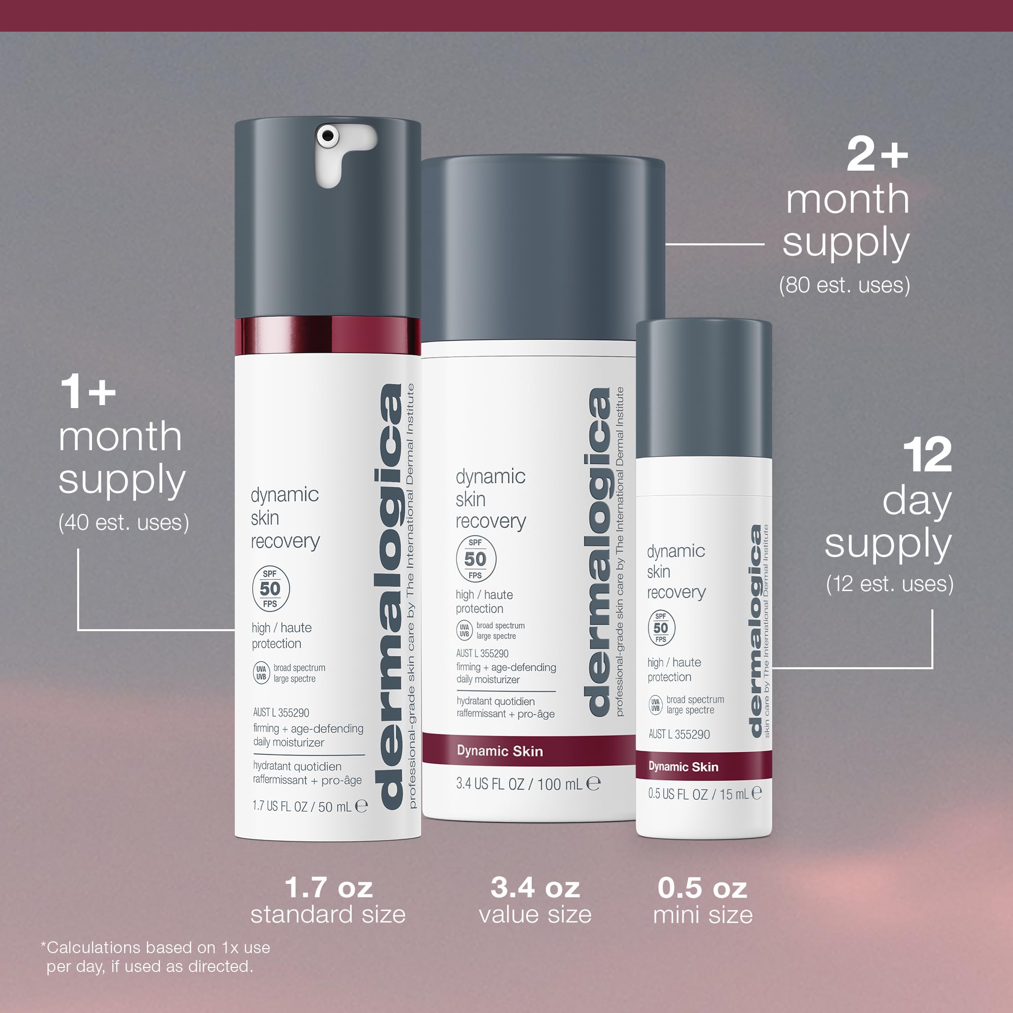 Dermalogica Dynamic Skin Recovery SPF50, Anti-Aging Face Sunscreen Moisturizer, Medium-Weight Non-Greasy Broad Spectrum