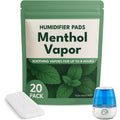 20 Pack Menthol Eucalyptus Humidifier Pads - Soothing Vapor Pad Refills for Congestion Relief on all Vks, Crane, More - Vapopads Replacement, Natural Waterless Vaporizers Pads, Cold/Flu Symptom Relief