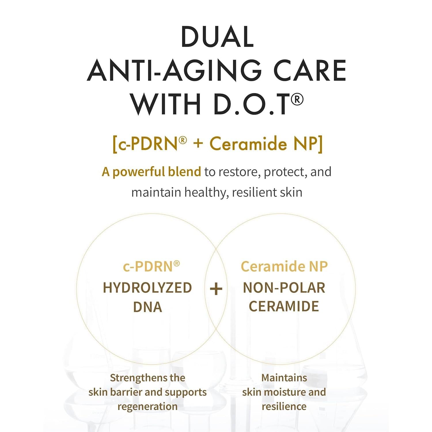 REJURAN® Dual Effect Ampoule Skincare Bundle – Original (1.01 fl oz) + Larger Size (1.69 fl oz) – Salmon DNA DOT DUAL c-PDRN® Face Serum Anti-Aging, Wrinkle Care, Firming, Elasticity Korean Skincare