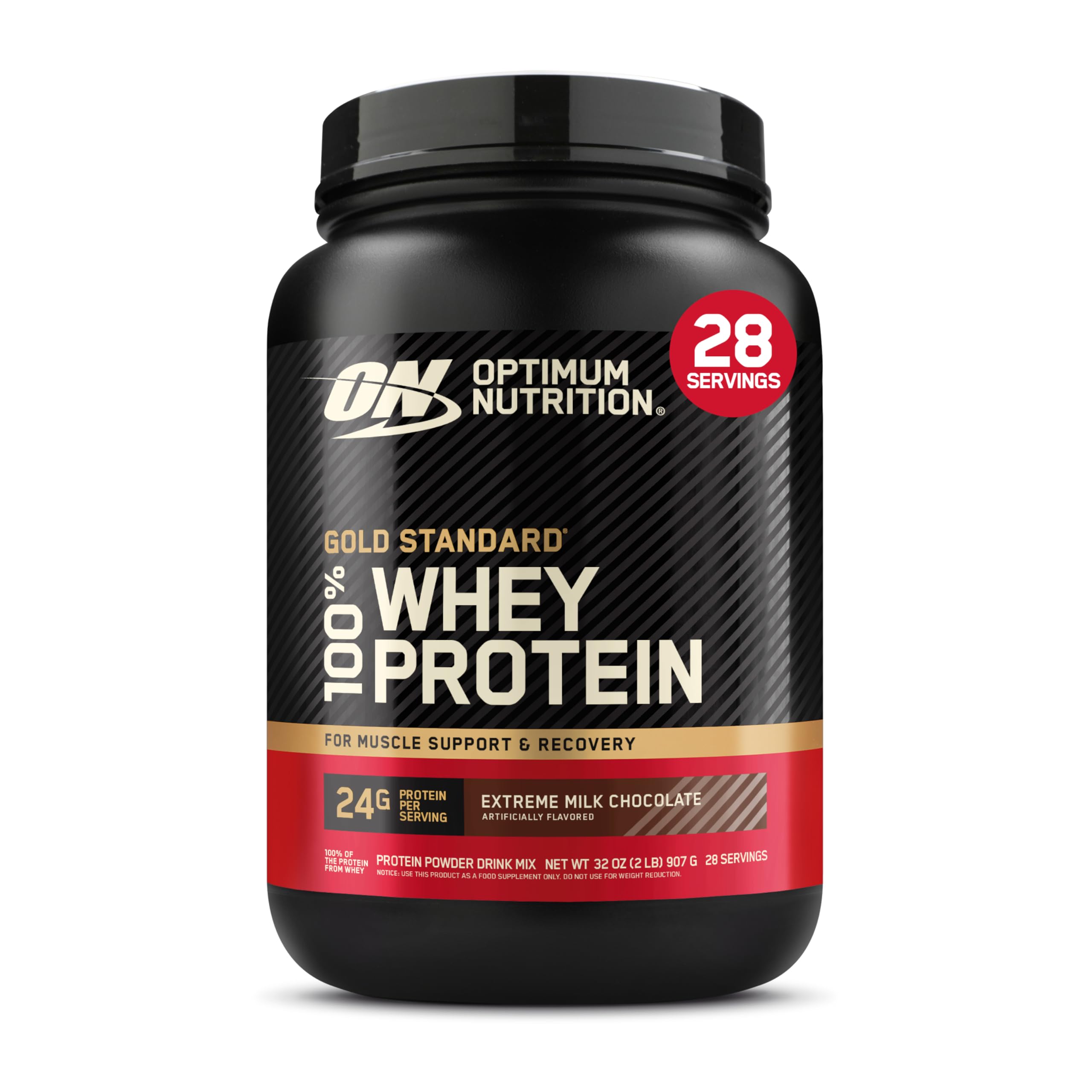 Optimum Nutrition Gold Standard 100% Whey Protein Powder, Vanilla Ice Cream, 2 Pound (Packaging May Vary)