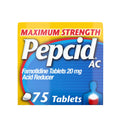 Pepcid AC Maximum Strength Heartburn Relief Tablets, OTC Medicine Prevents & Relieves Heartburn & Acid Reflux Due to Acid Indigestion, 20mg Famotidine Acid Reducer, Fast-Acting, 50 ct