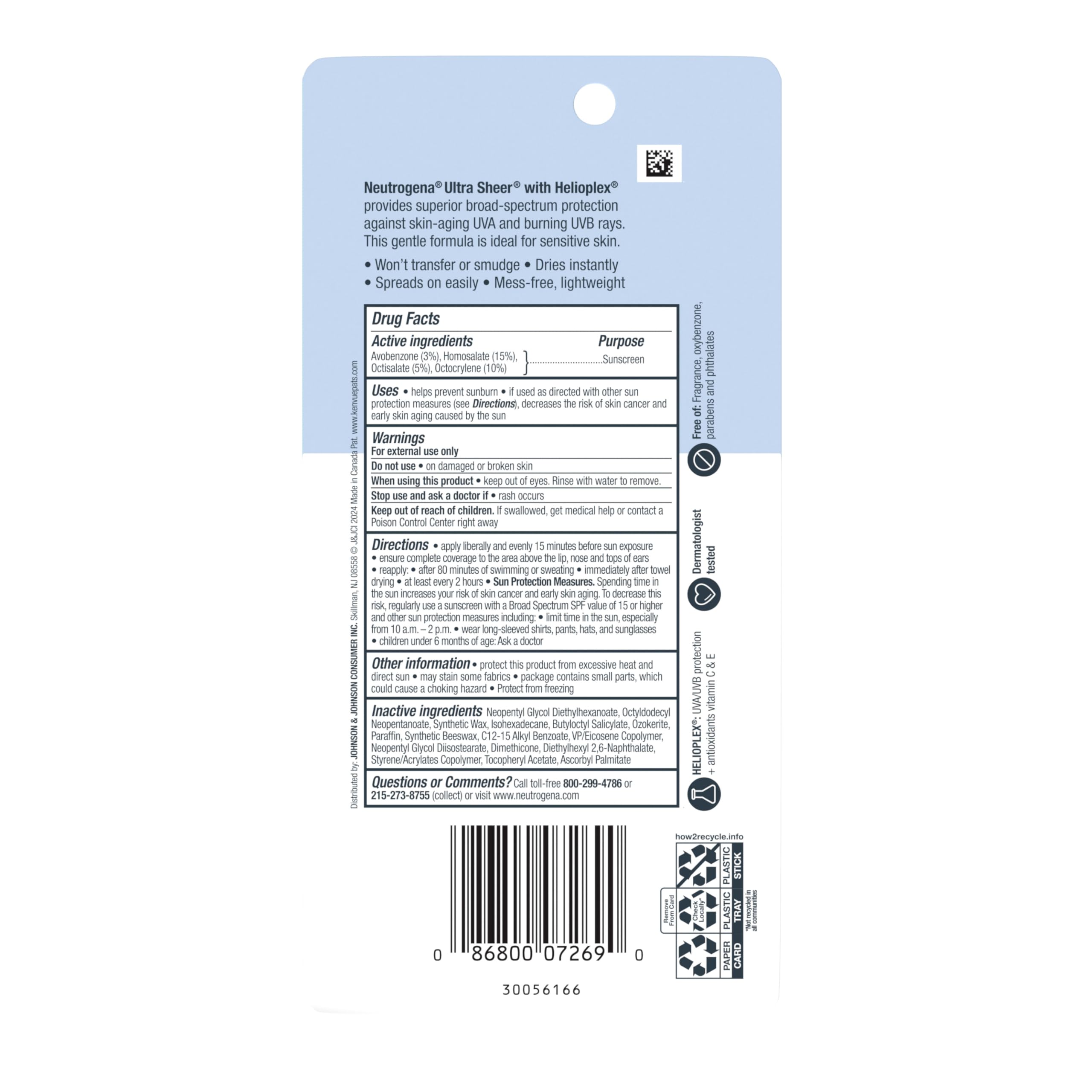 Neutrogena Ultra Sheer Dry-Touch Sunscreen Lotion SPF 70, Broad Spectrum, Water Resistant 80 Min, Oil-Free, Oxybenzone-Free, Non-Comedogenic, Matte Finish, Body Sunscreen, Travel Size 3 Fl Oz