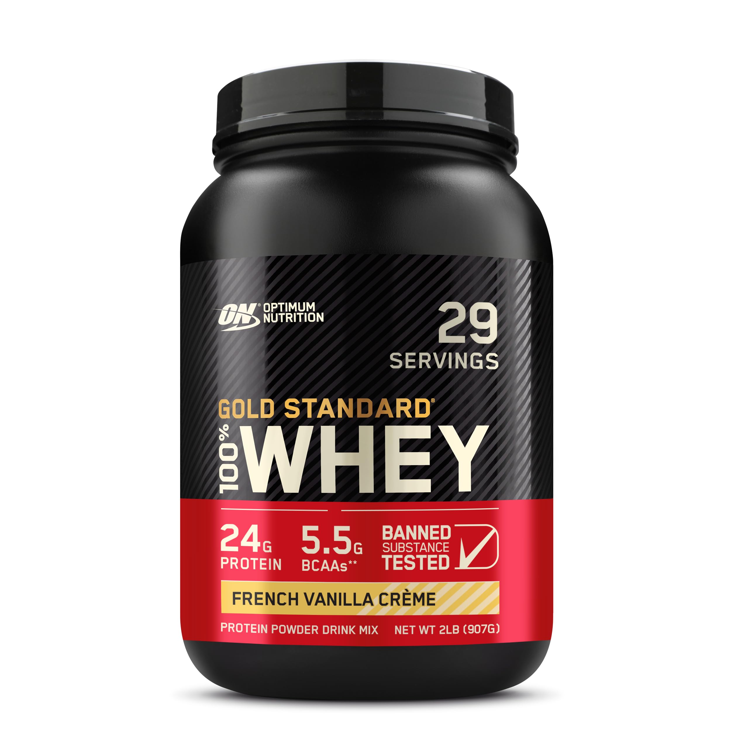 Optimum Nutrition Gold Standard 100% Whey Protein Powder, Vanilla Ice Cream, 2 Pound (Packaging May Vary)