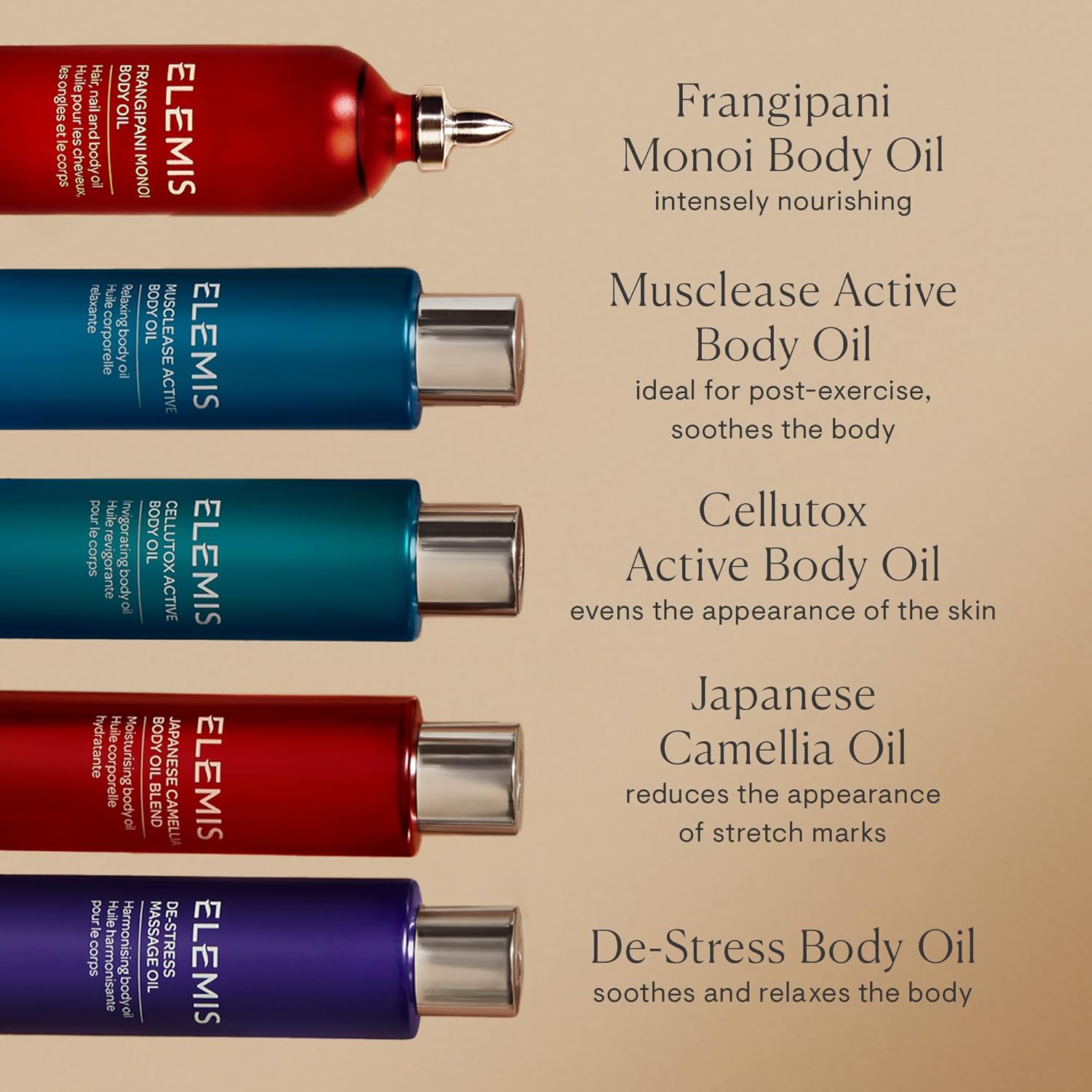 ELEMIS De-Stress Massage Oil | Harmonizing Oil Deeply Nourishes, Relaxes, and Calms the Body and Mind with a Blend of Essential Oils, 3.3 Fl Oz